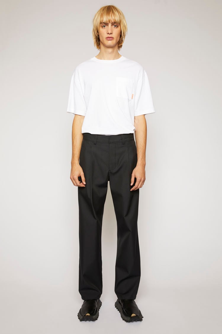Acne Studios Straight-fit Twill Trousers Black