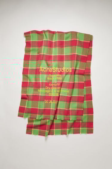 acne studios plaid scarf