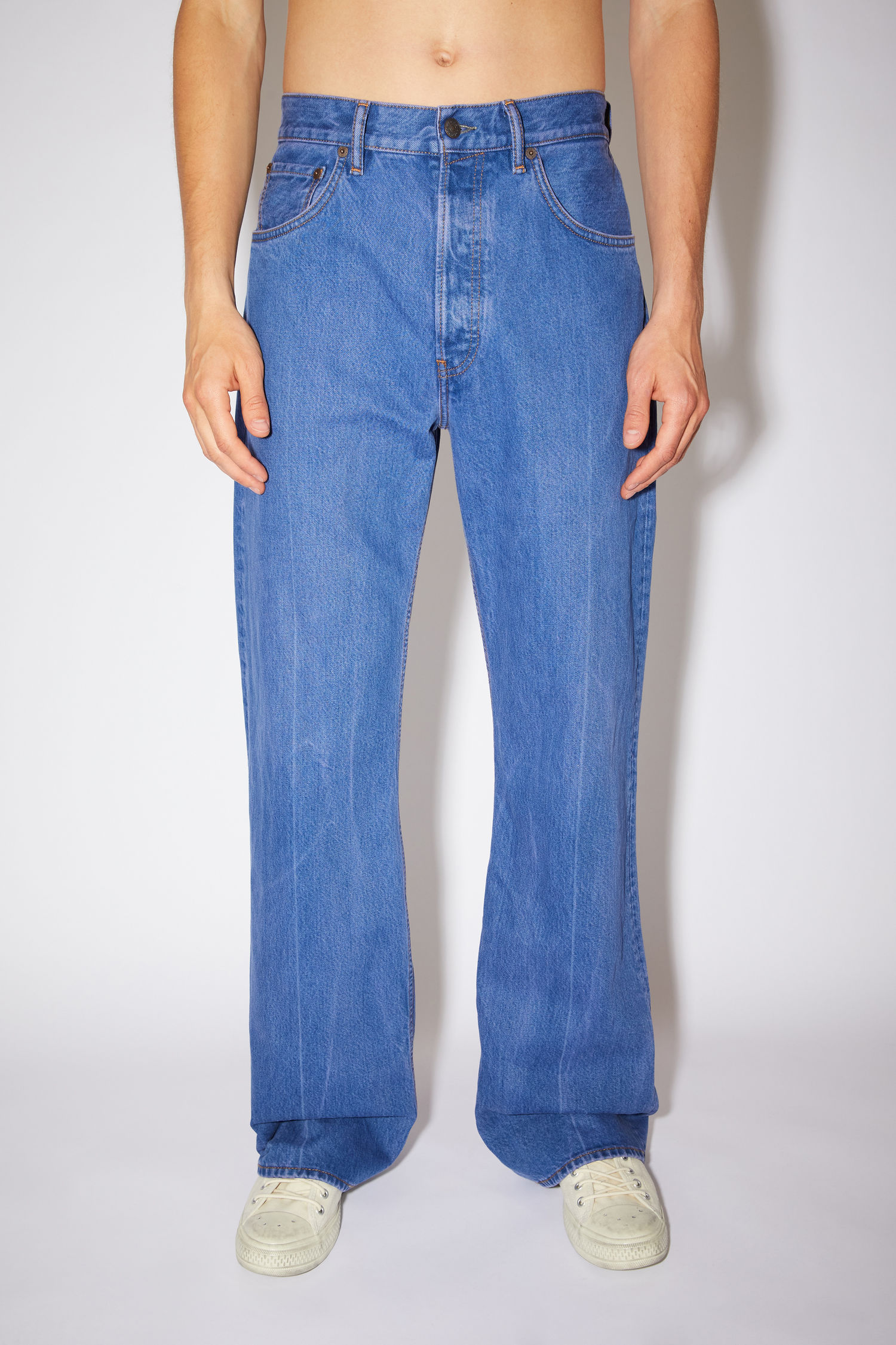 아크네 스튜디오 청바지 Acne Studios Loose bootcut jeans - Blue