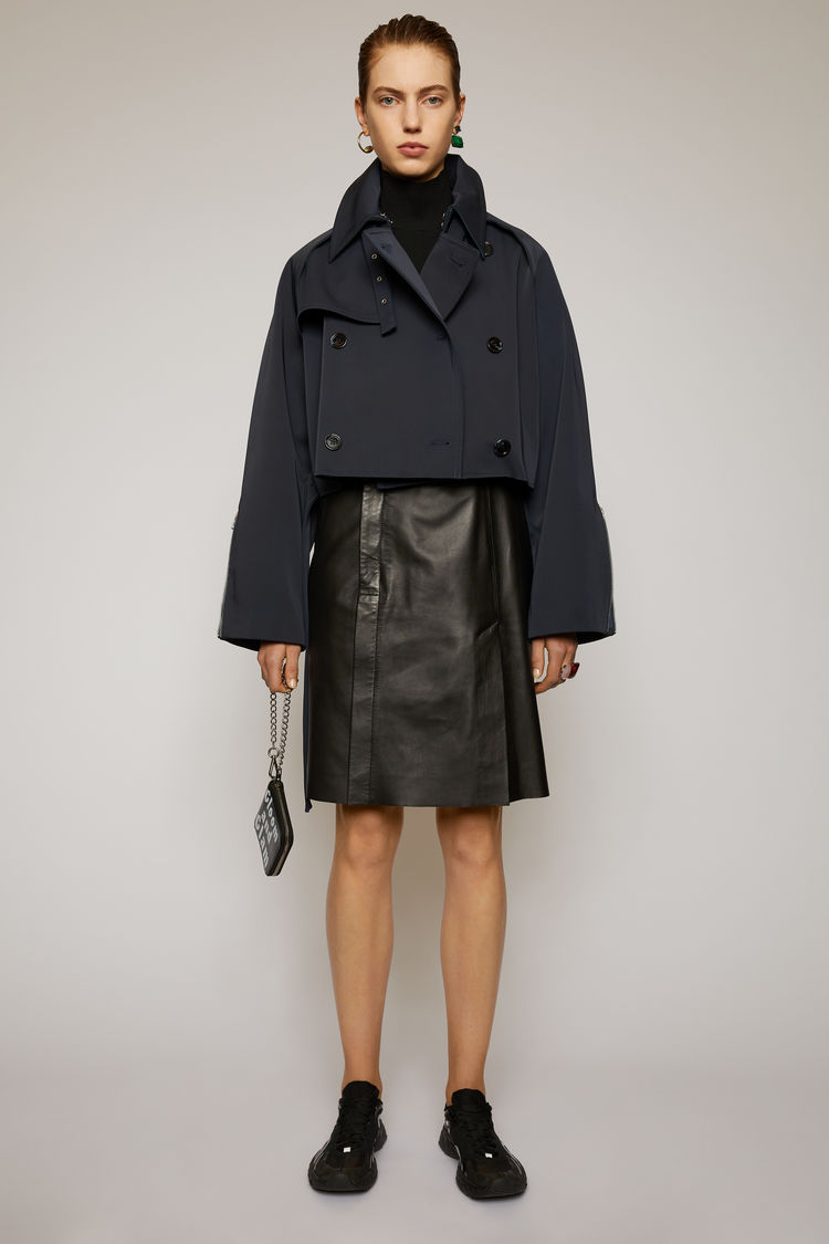 Acne Studios Short Trench Coat Navy/khaki | ModeSens