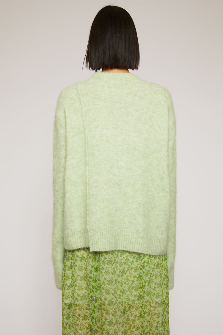 ACNE STUDIOS Asymmetric-hem sweater Pistachio Green
