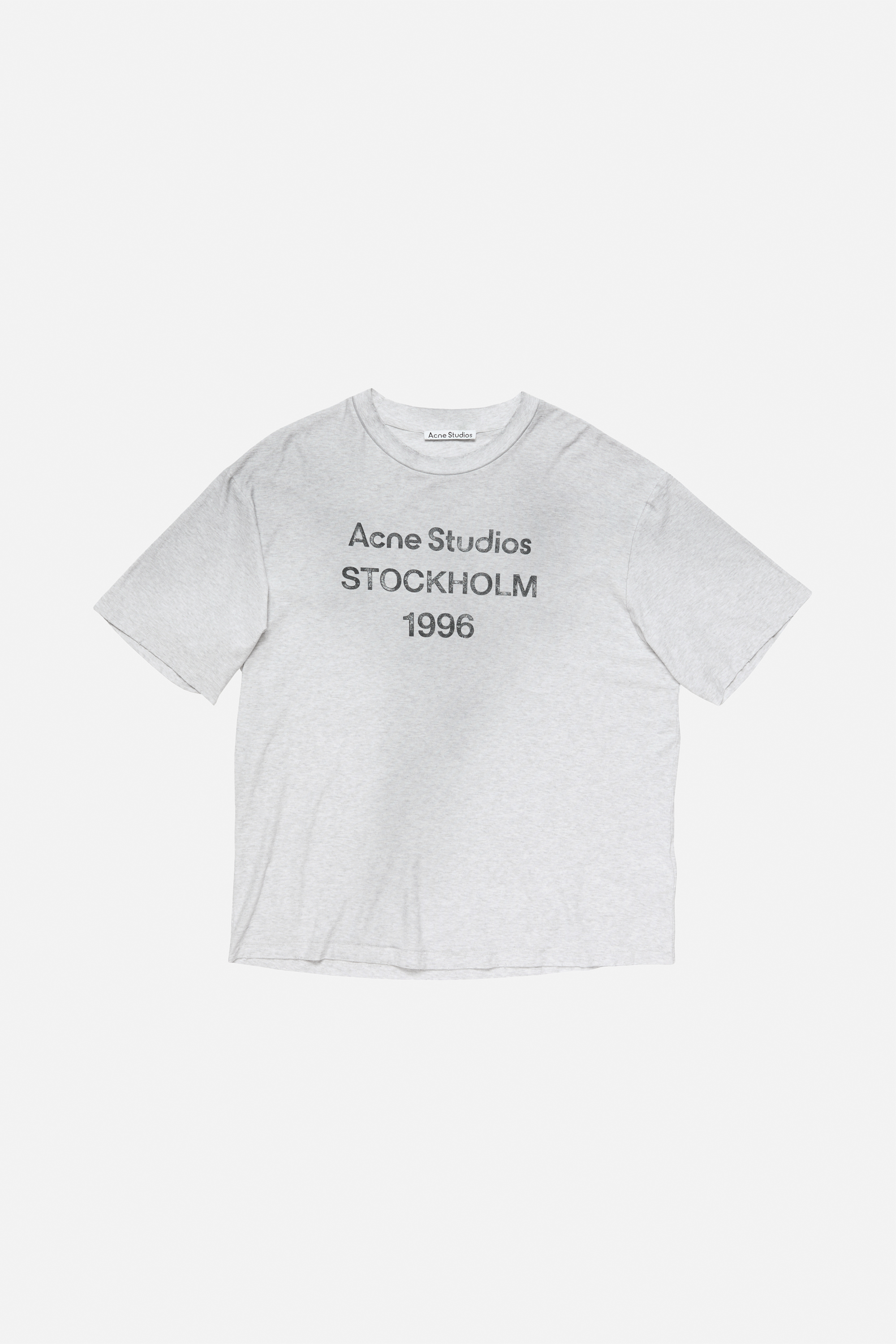 Acne Studios Women White Crewneck T-shirt And Logo Lettering Print On The Front In Cotton Woman