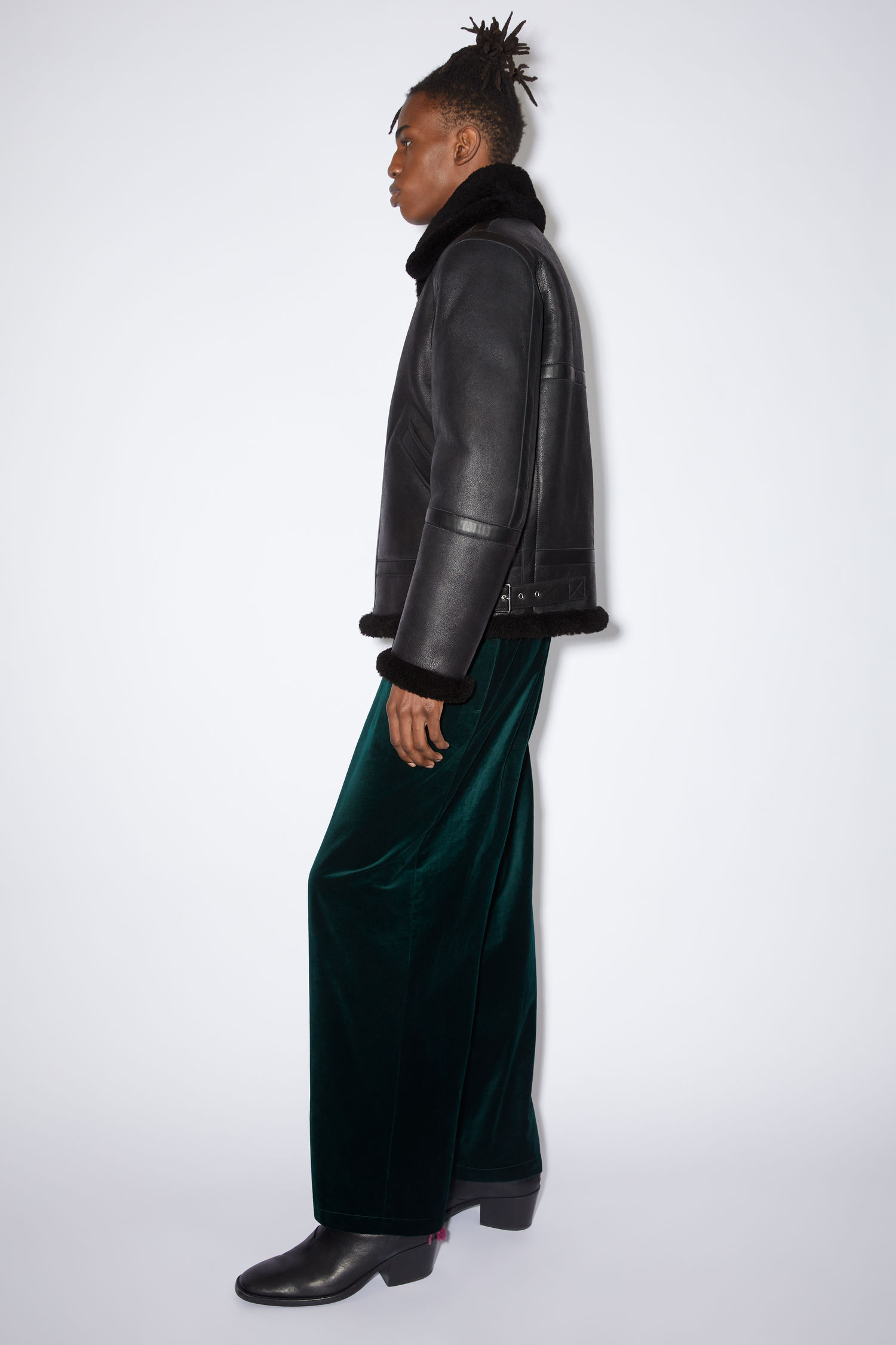 shearling aviator jacket acne