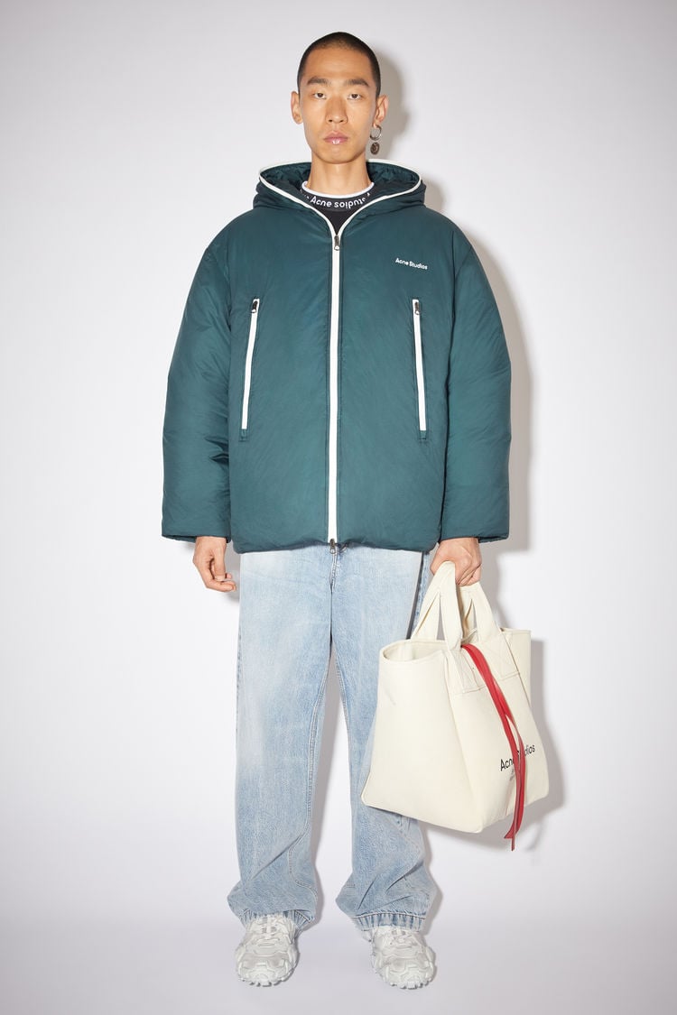 Acne Studios Hooded Down Jacket Sea Green