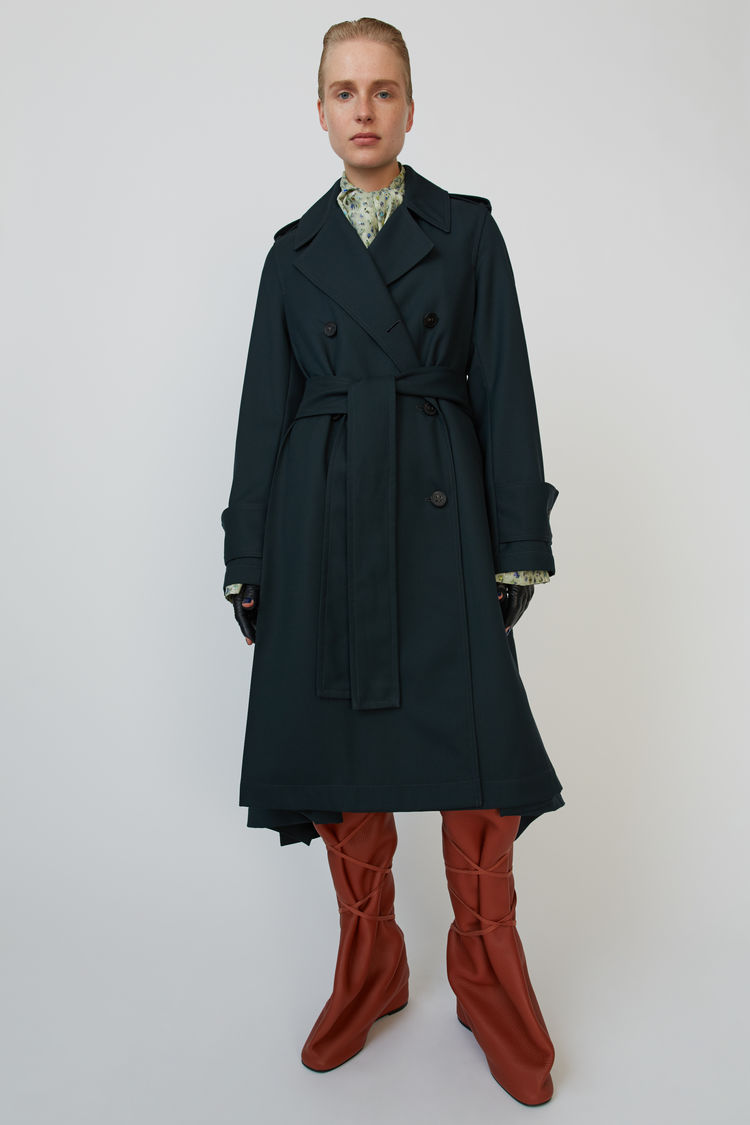 dark green trench