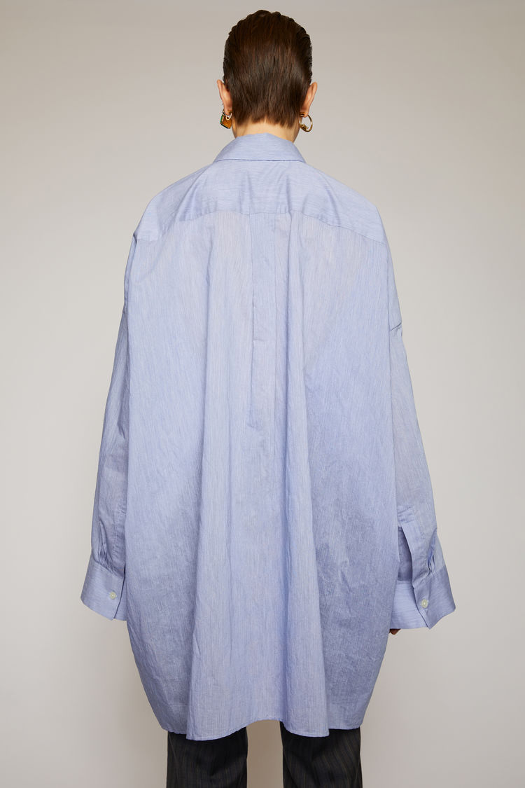 ACNE STUDIOS Oversized cotton-poplin shirt Powder blue