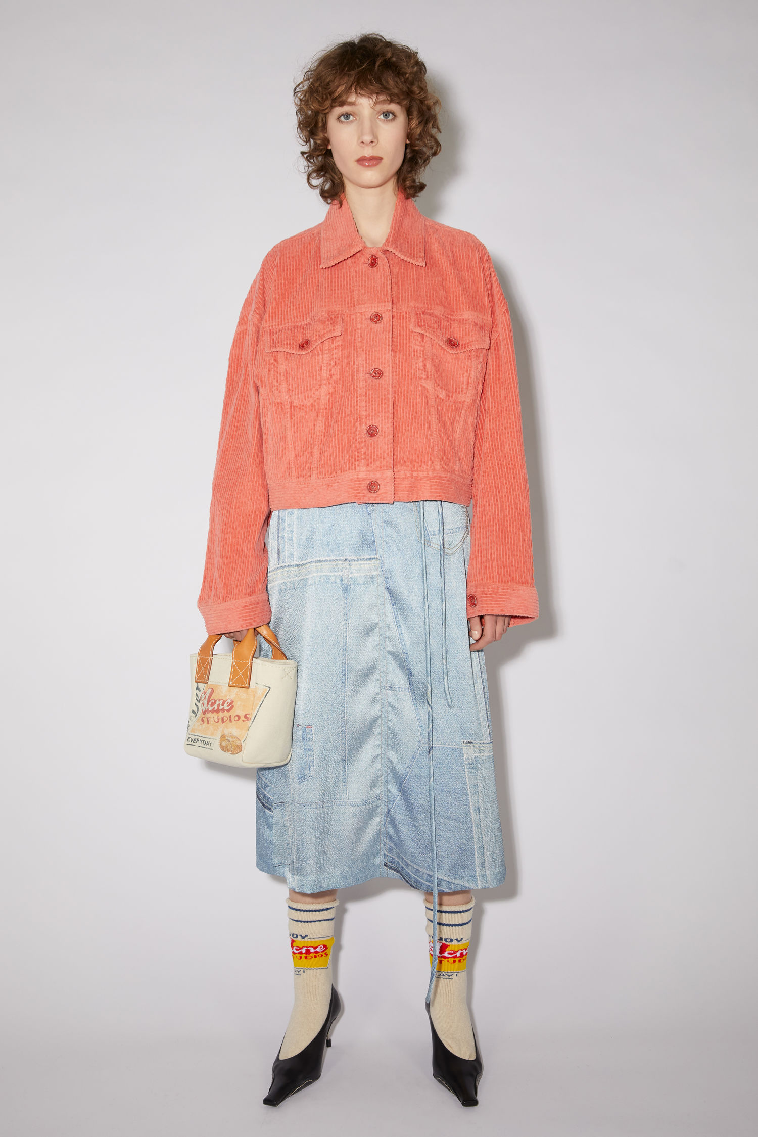 coral cropped jacket