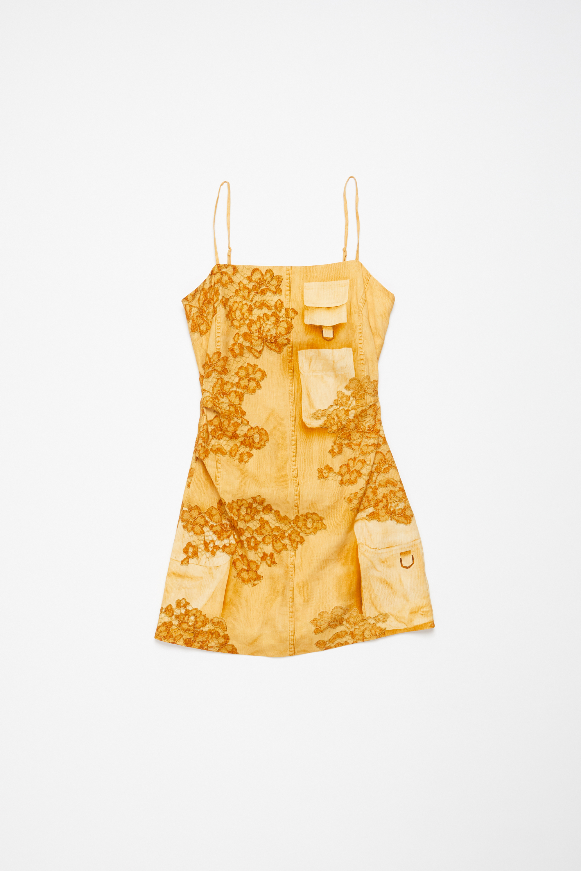 ACNE STUDIOS STRAP DRESS TROMPE L'OEIL PRINT