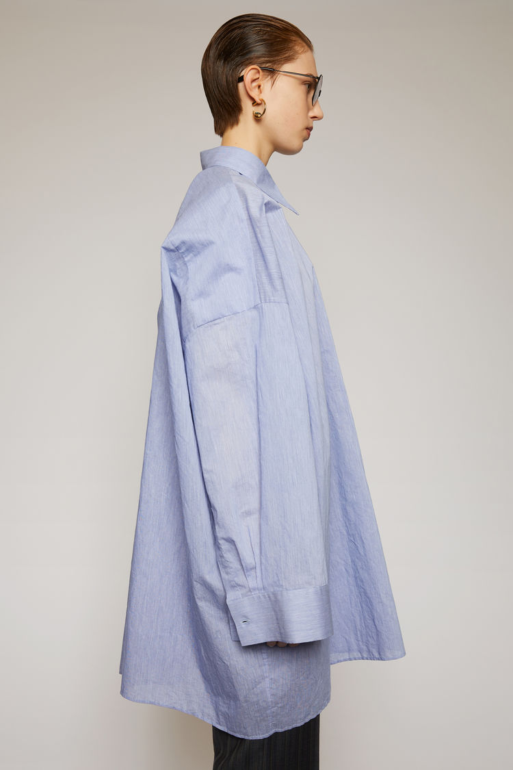 ACNE STUDIOS Oversized cotton-poplin shirt Powder blue