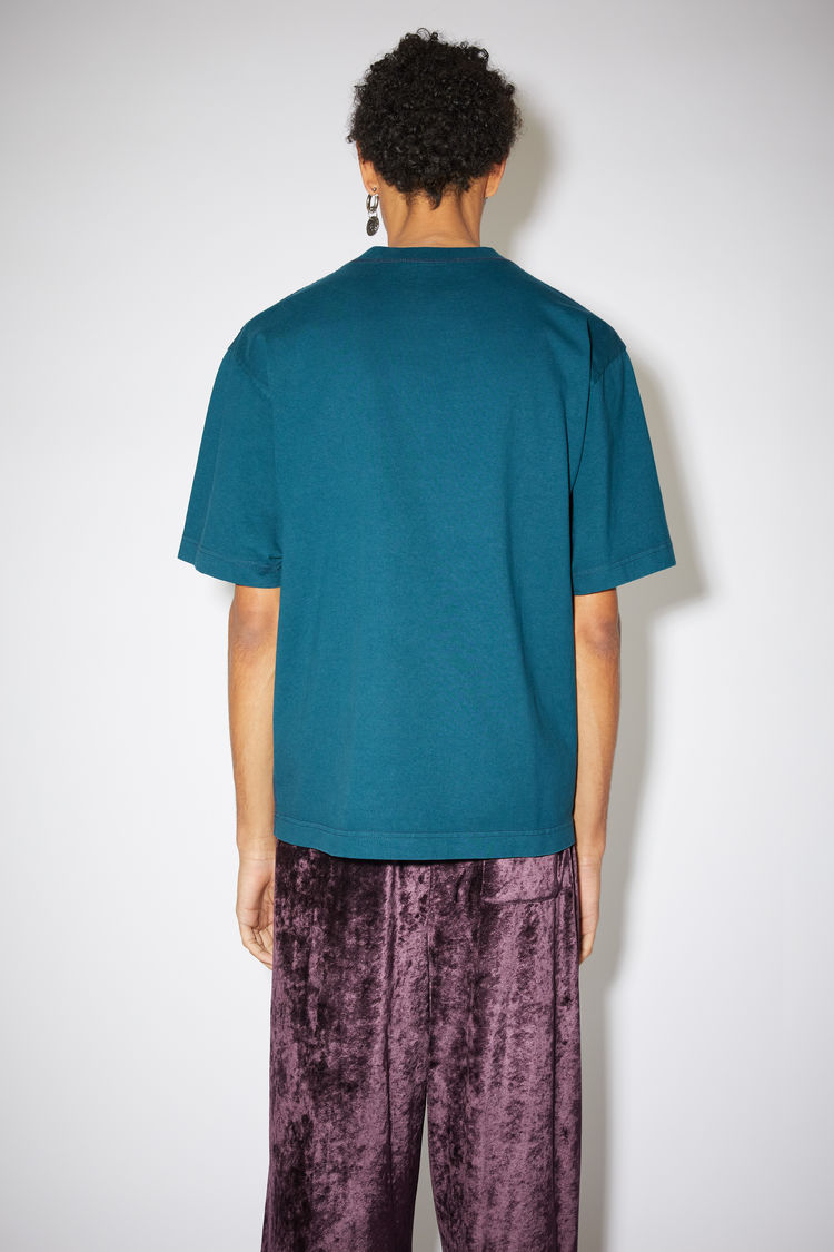 ACNE STUDIOS Reverse-logo t-shirt Deep petrol