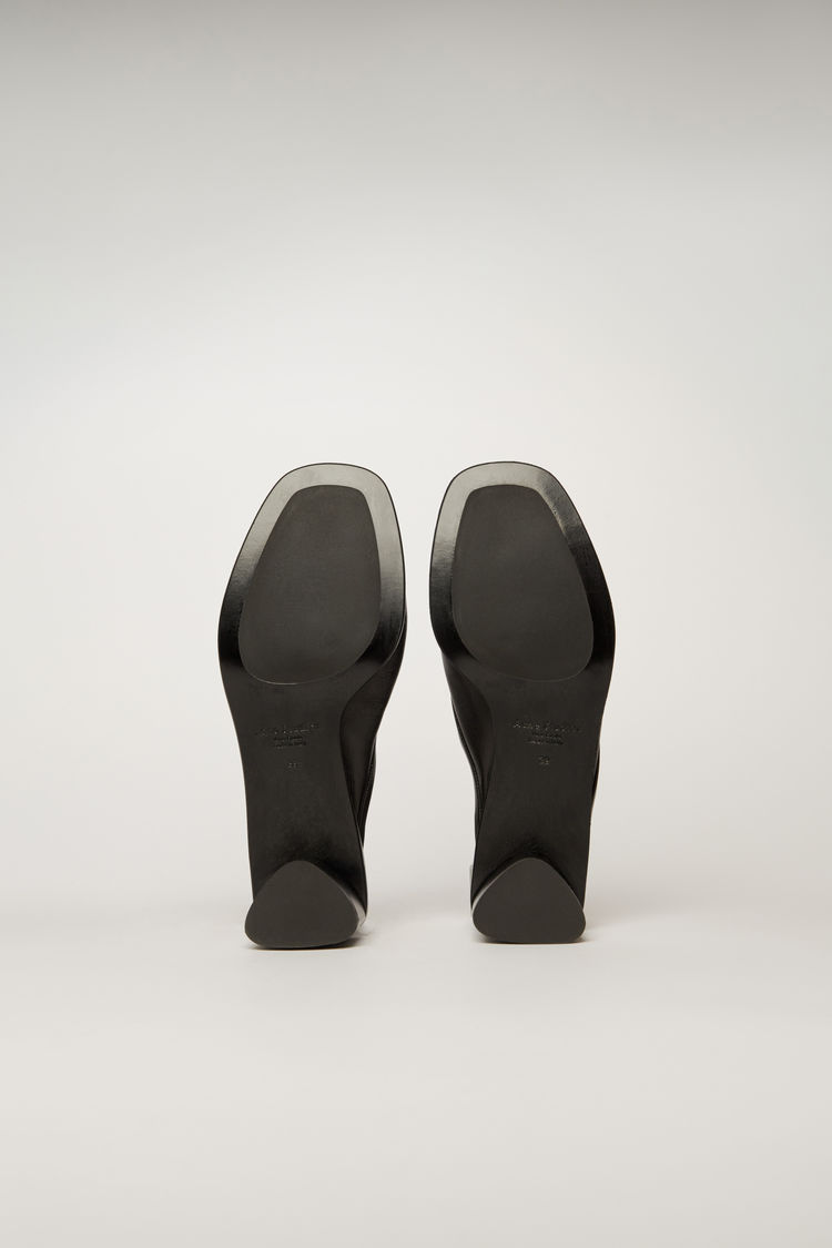 ACNE STUDIOS Open-toe leather mules Black/black
