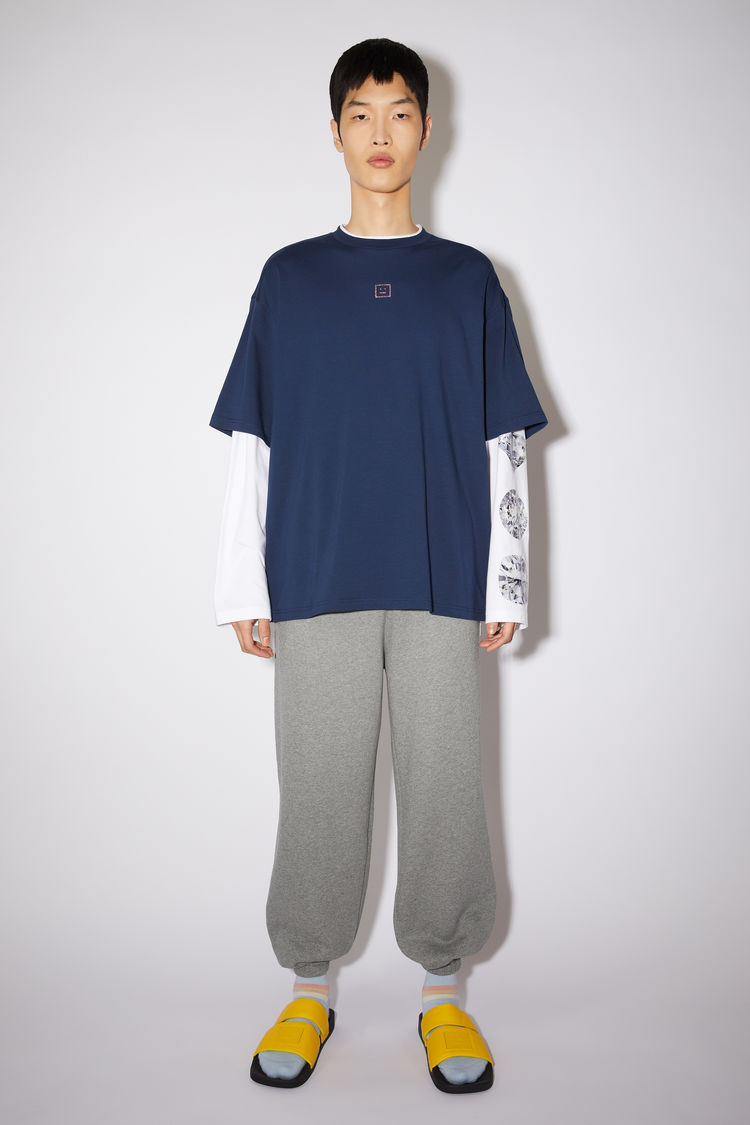 Acne Studios Layered Look T-shirt In Navy