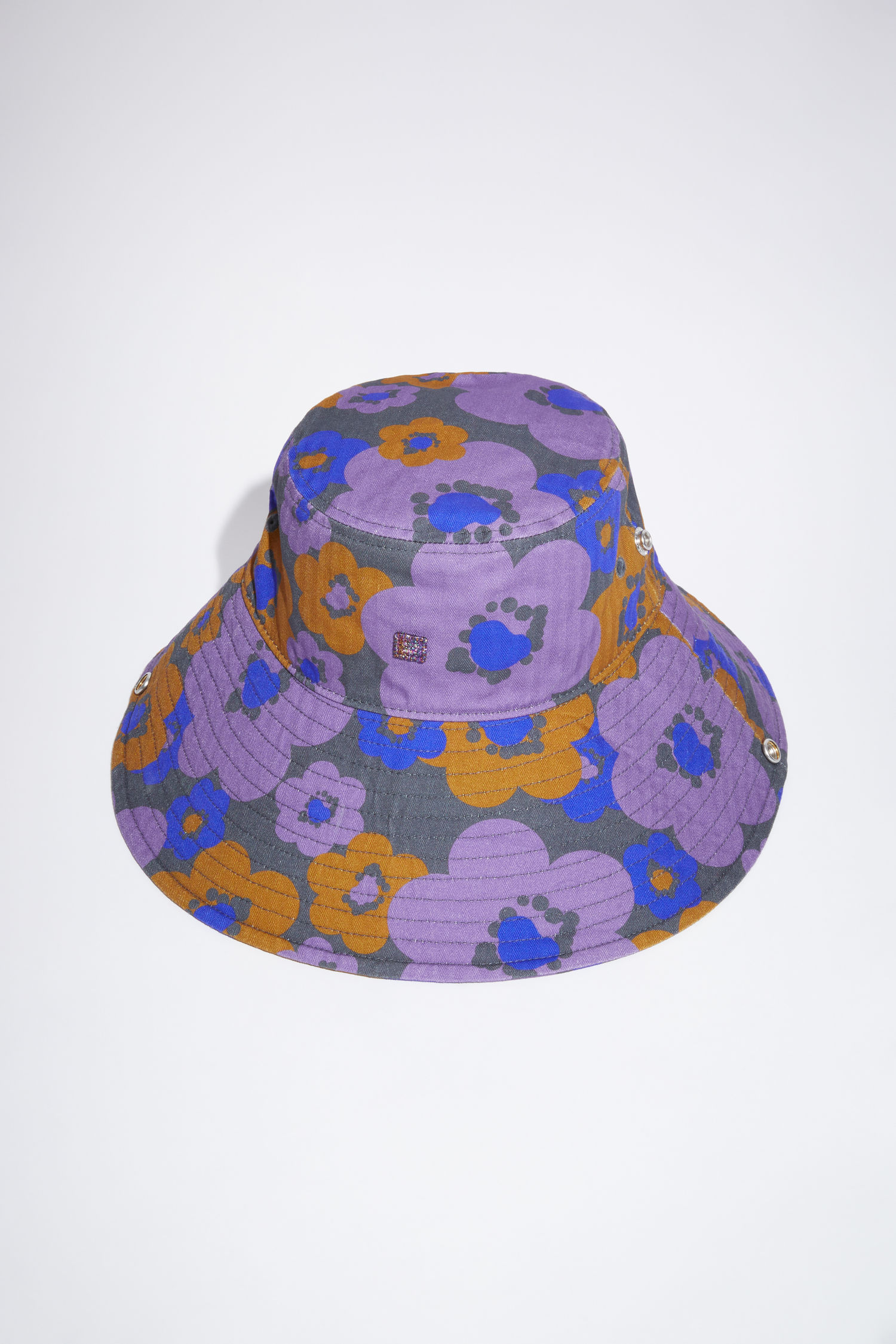 Flower bucket hat - Purple/brown