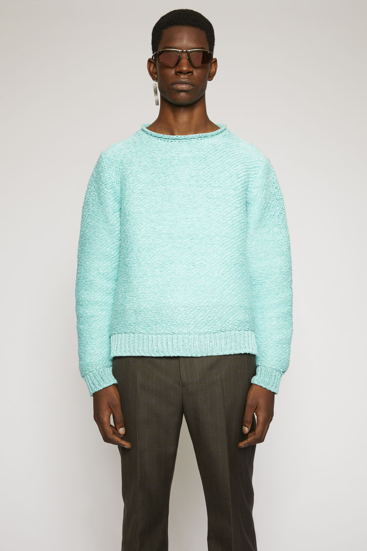 ACNE STUDIOS Chunky knit sweater Turquoise blue