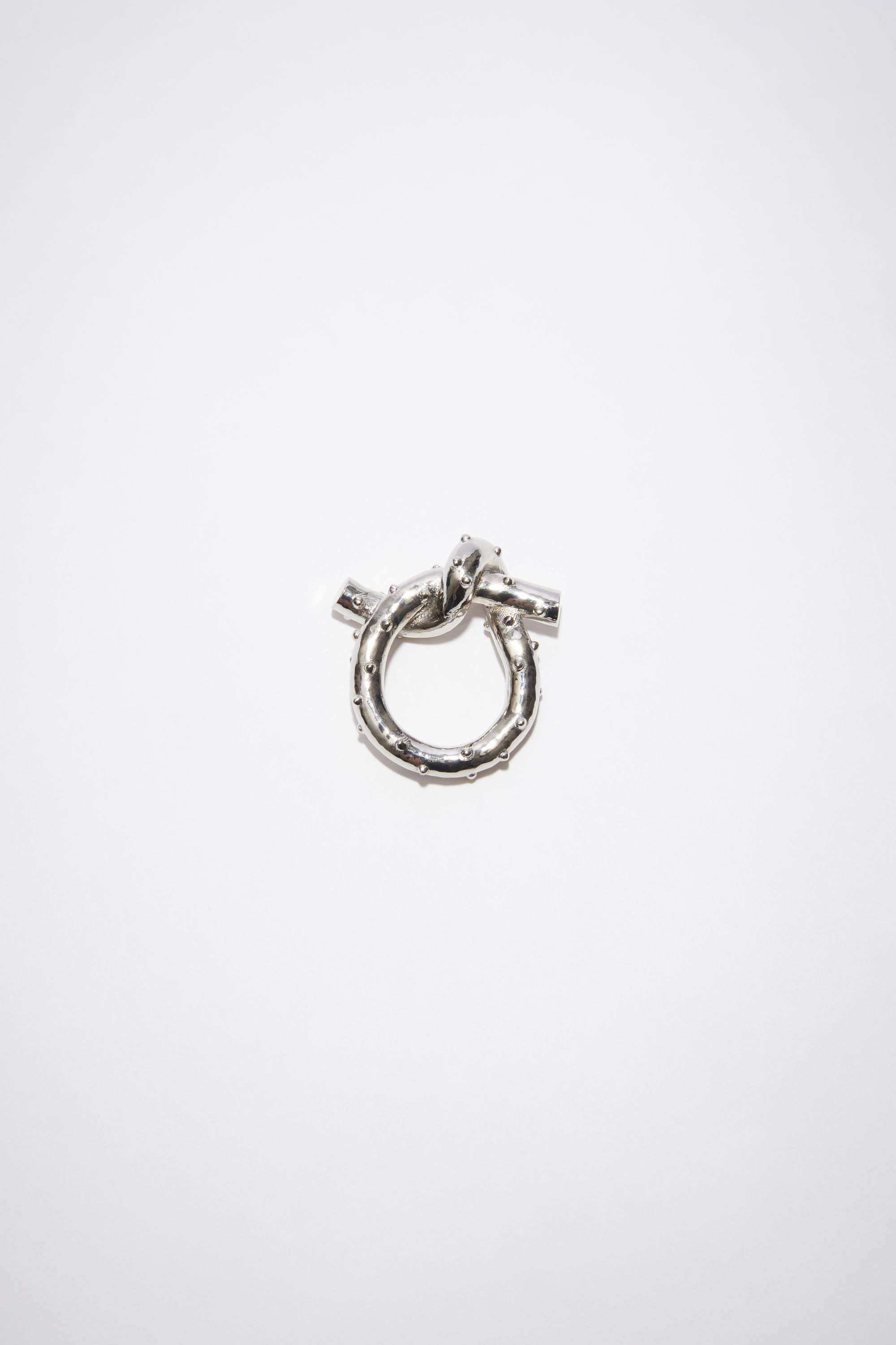 Acne Studios Silver Axelia Knot Ring | ModeSens