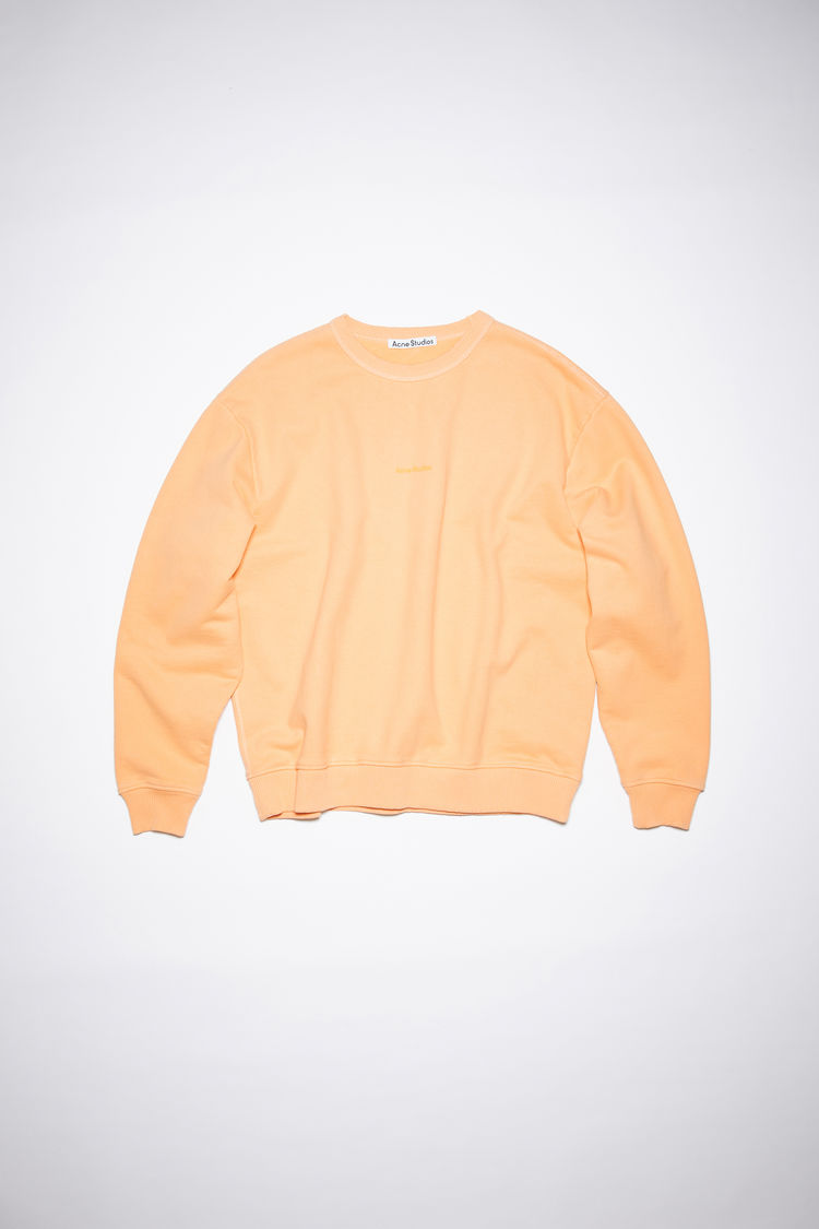 Acne Studios Crew Neck Sweatshirt In Orange