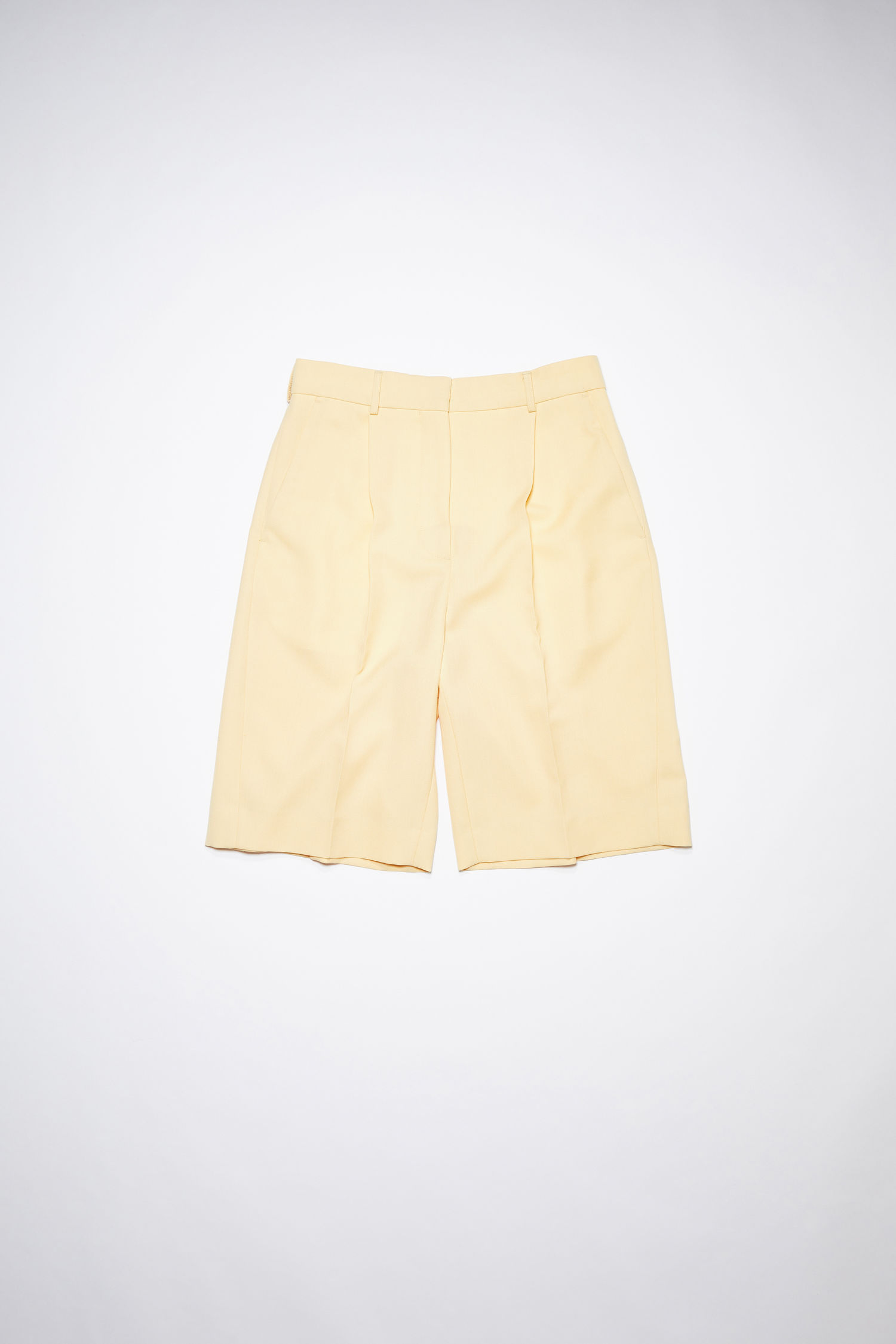 yellow tailored shorts