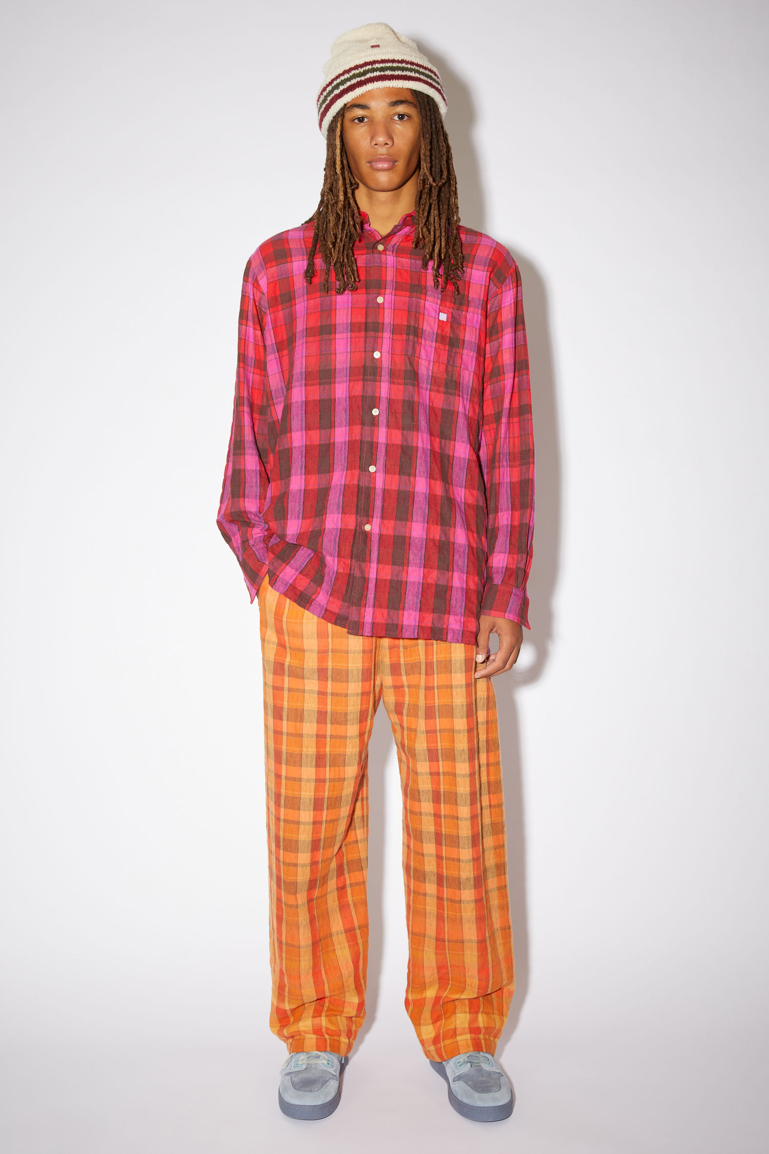 Long sleeve shirt - Fuchsia pink/wine red