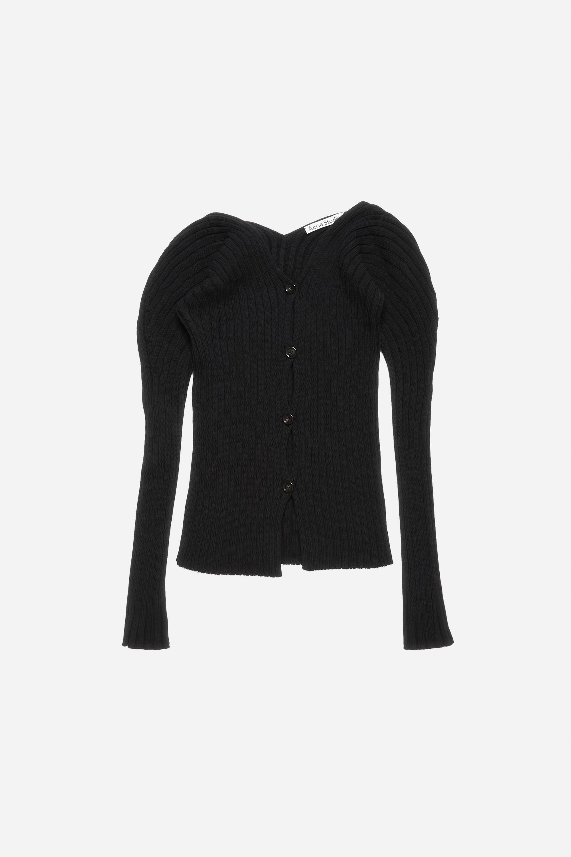 Acne Studios Cotton Cardigan In Black