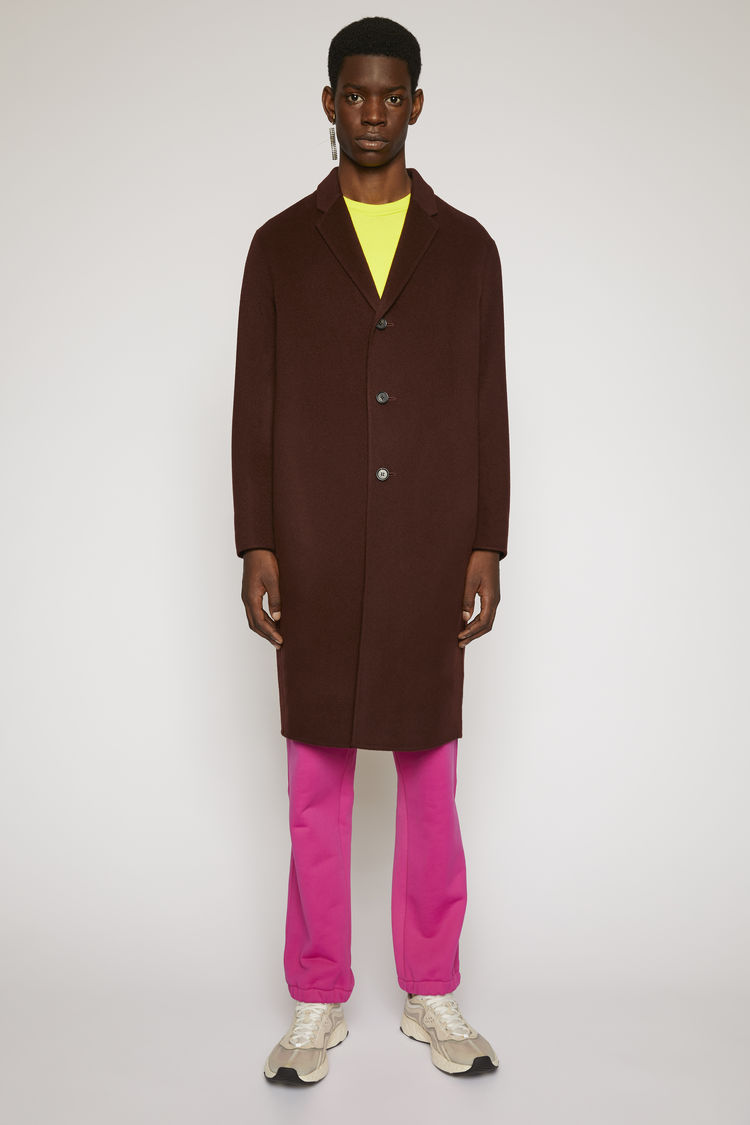 ACNE STUDIOS Double-faced wool coat Maroon red