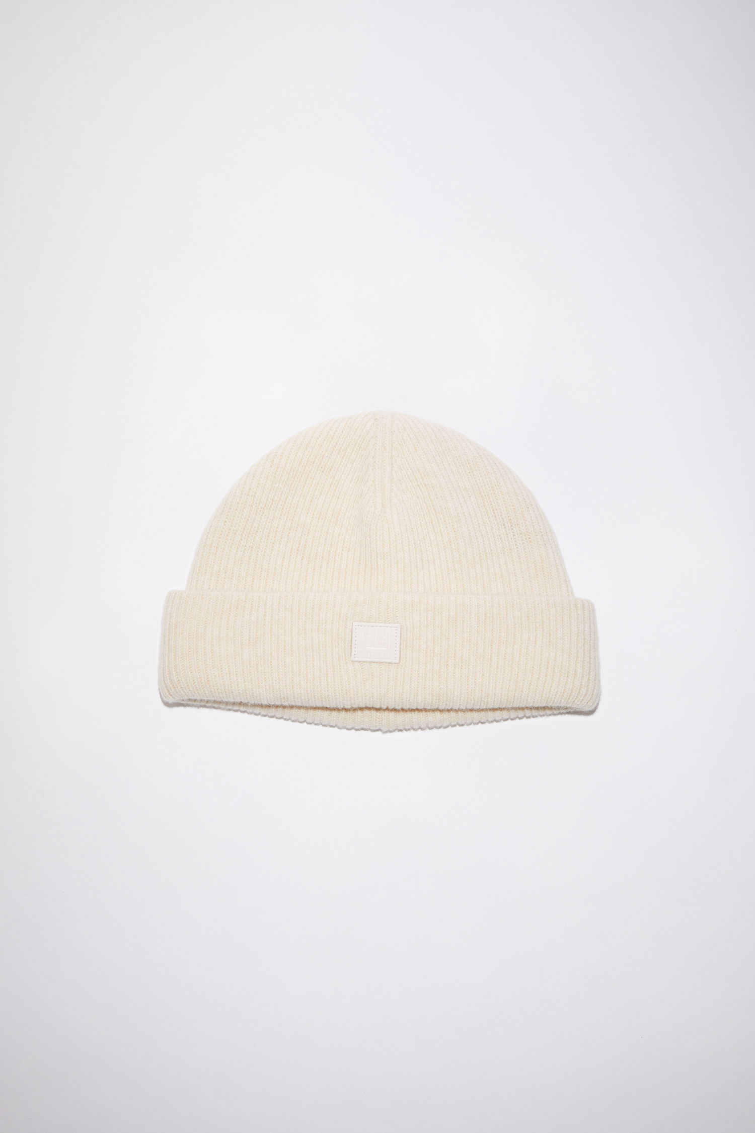 Ribbed beanie hat - Oatmeal melange