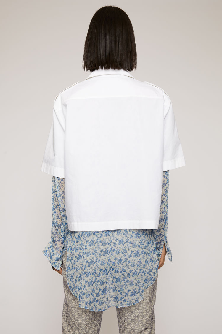 ACNE STUDIOS Cropped safari shirt White