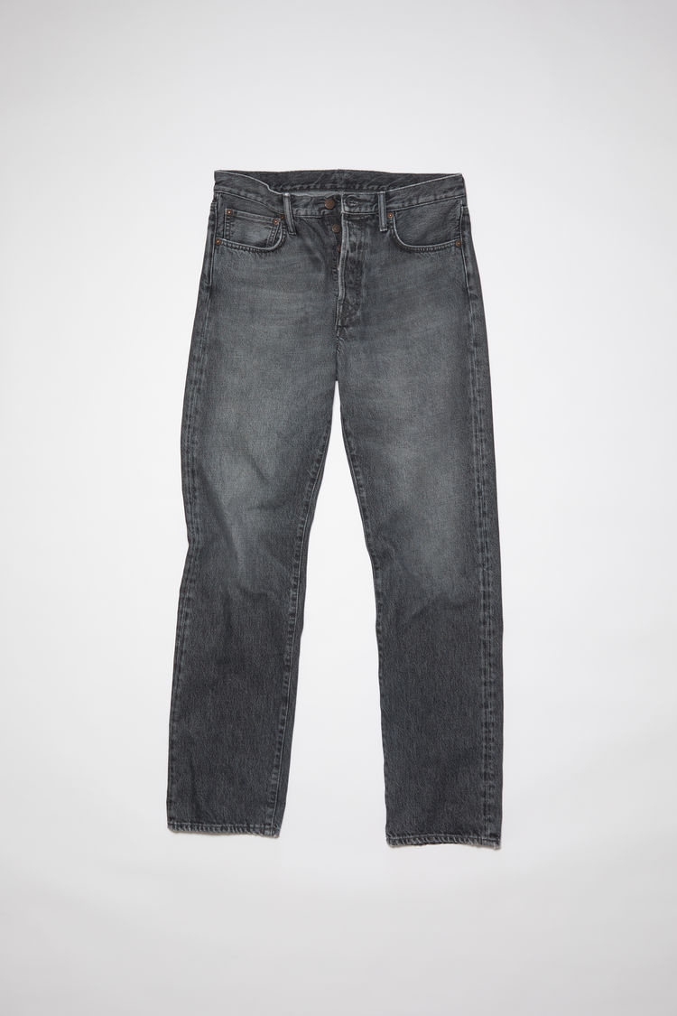 Acne Studios Trafalgar Wide Leg Jeans With Faded Effect In Schwarz