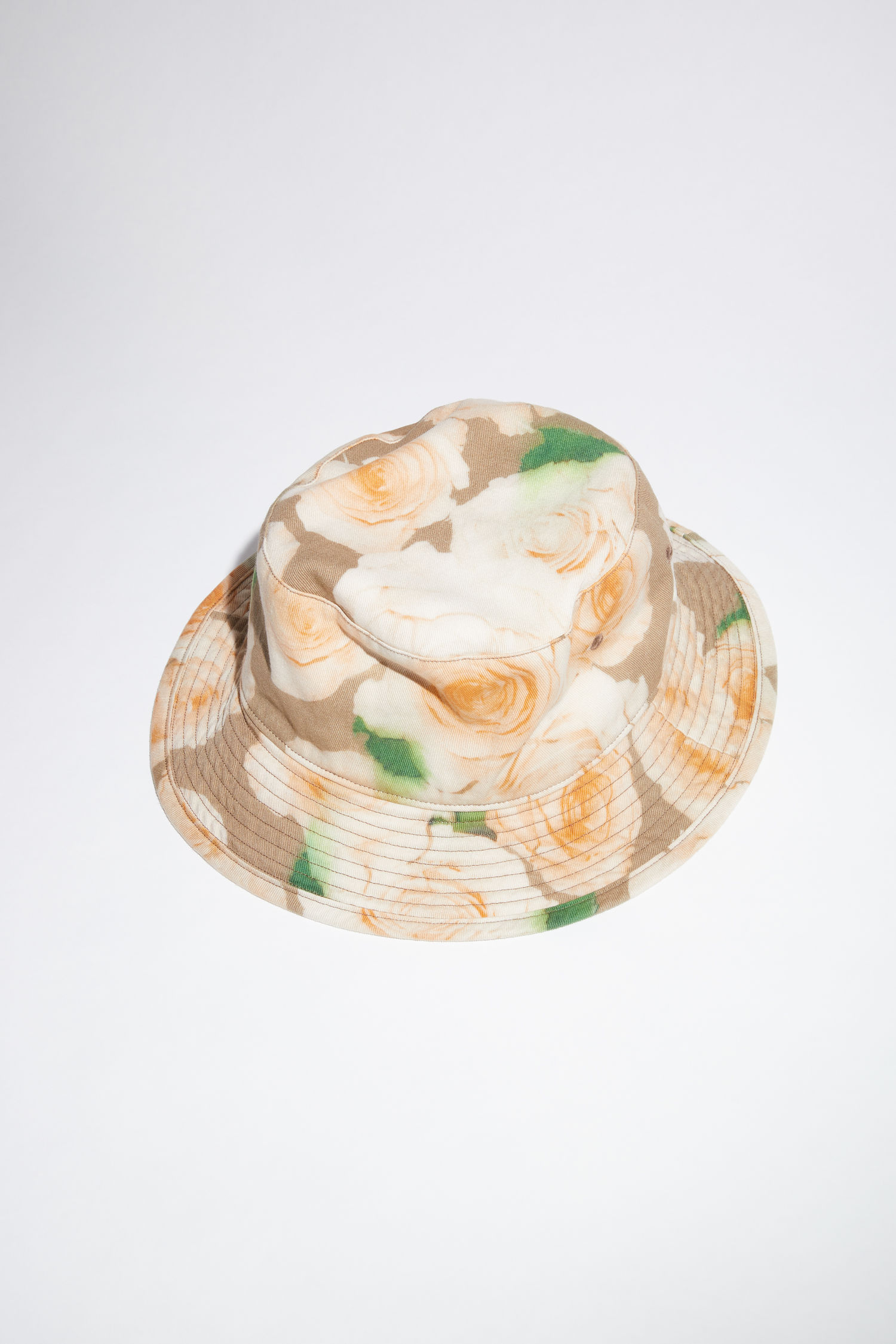 Rose print bucket hat - Peach orange