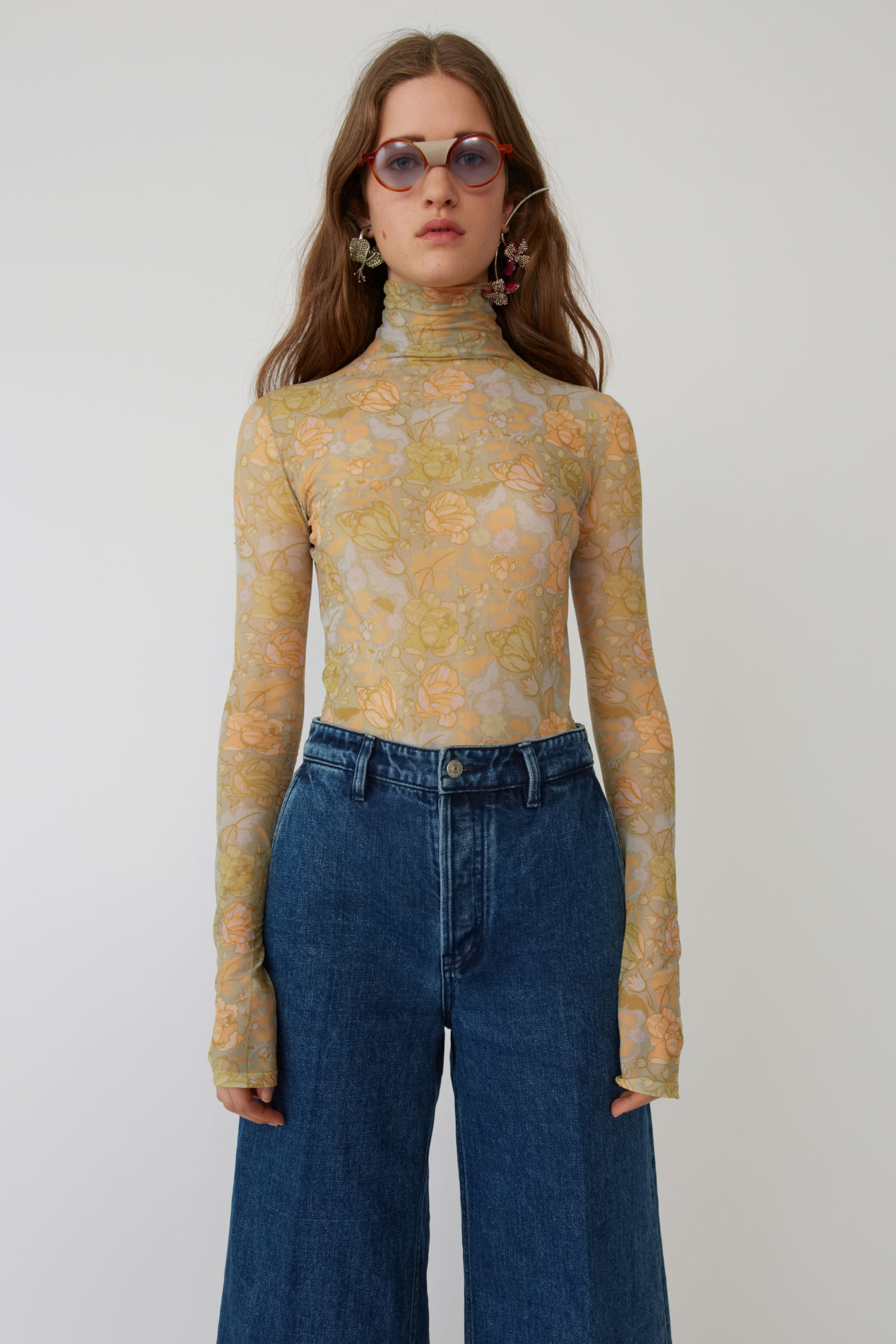 Acne Studios Very Fitted Turtleneck Green/orange