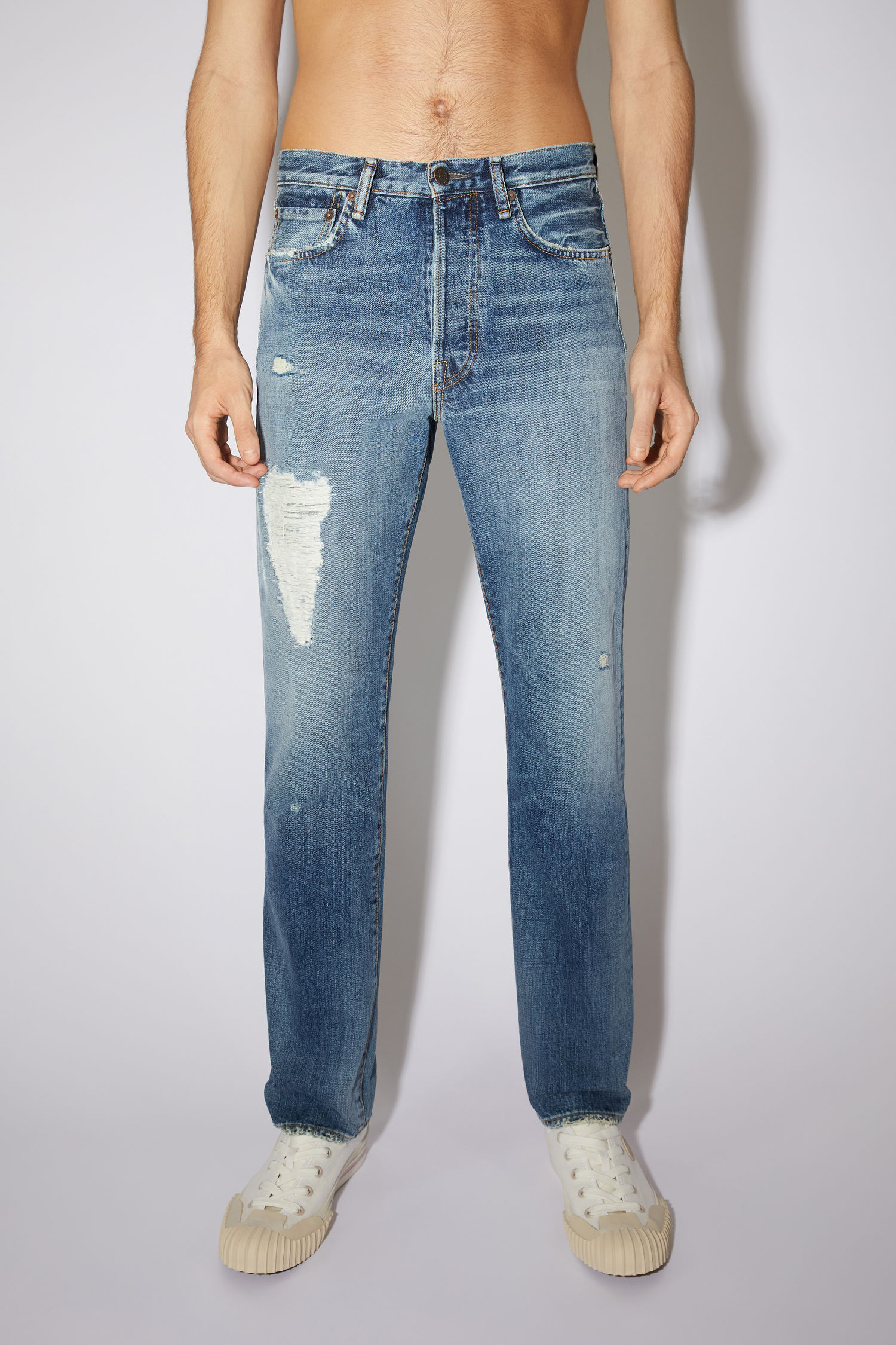 아크네 스튜디오 청바지 Acne Studios Straight fit jeans - Mid Blue