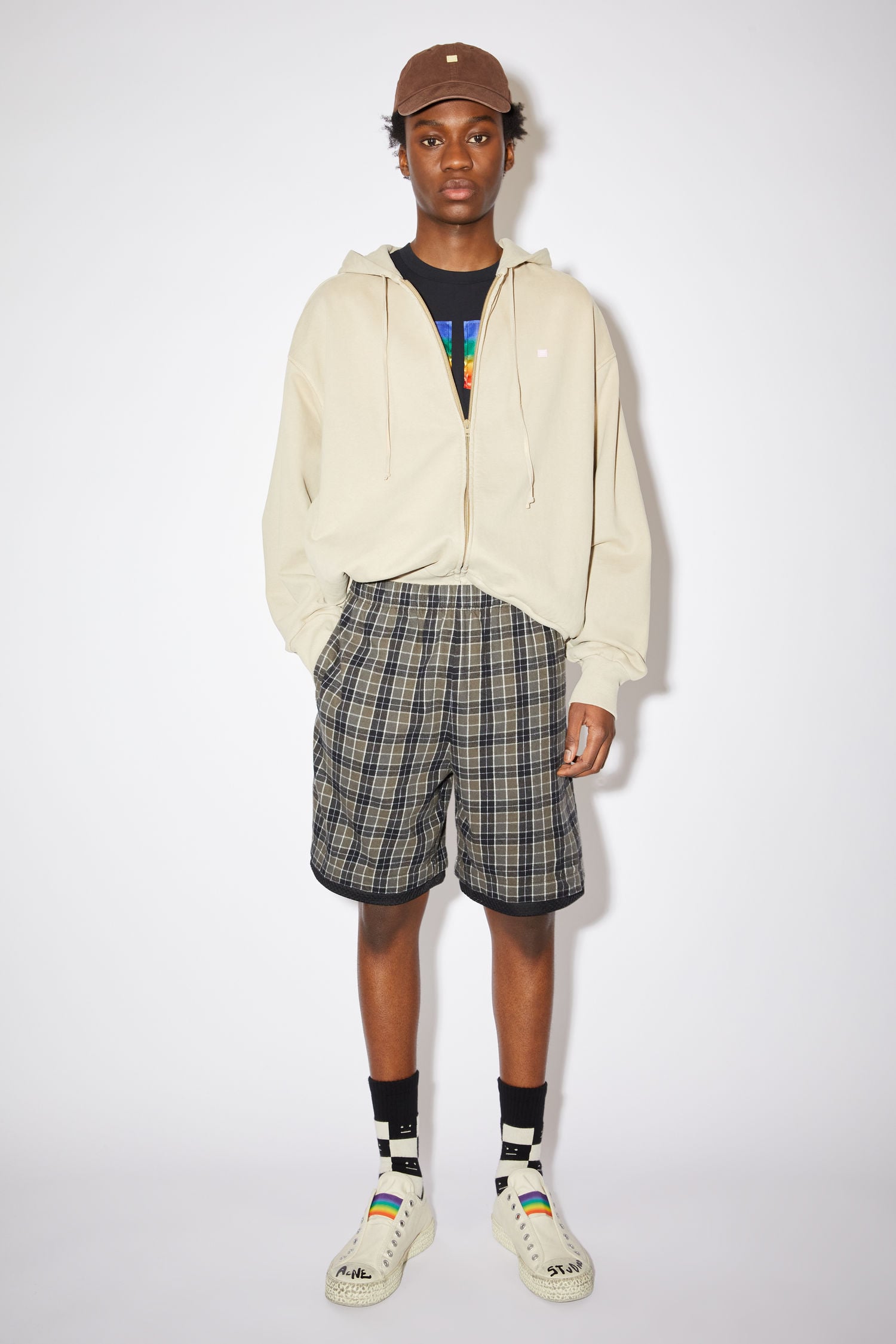 Acne Studios - Flannel shorts - Black/grey