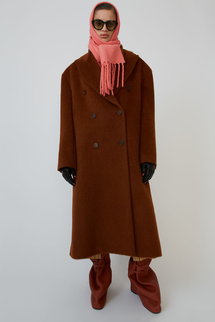Acne Studios Double-breasted Coat Caramel Brown