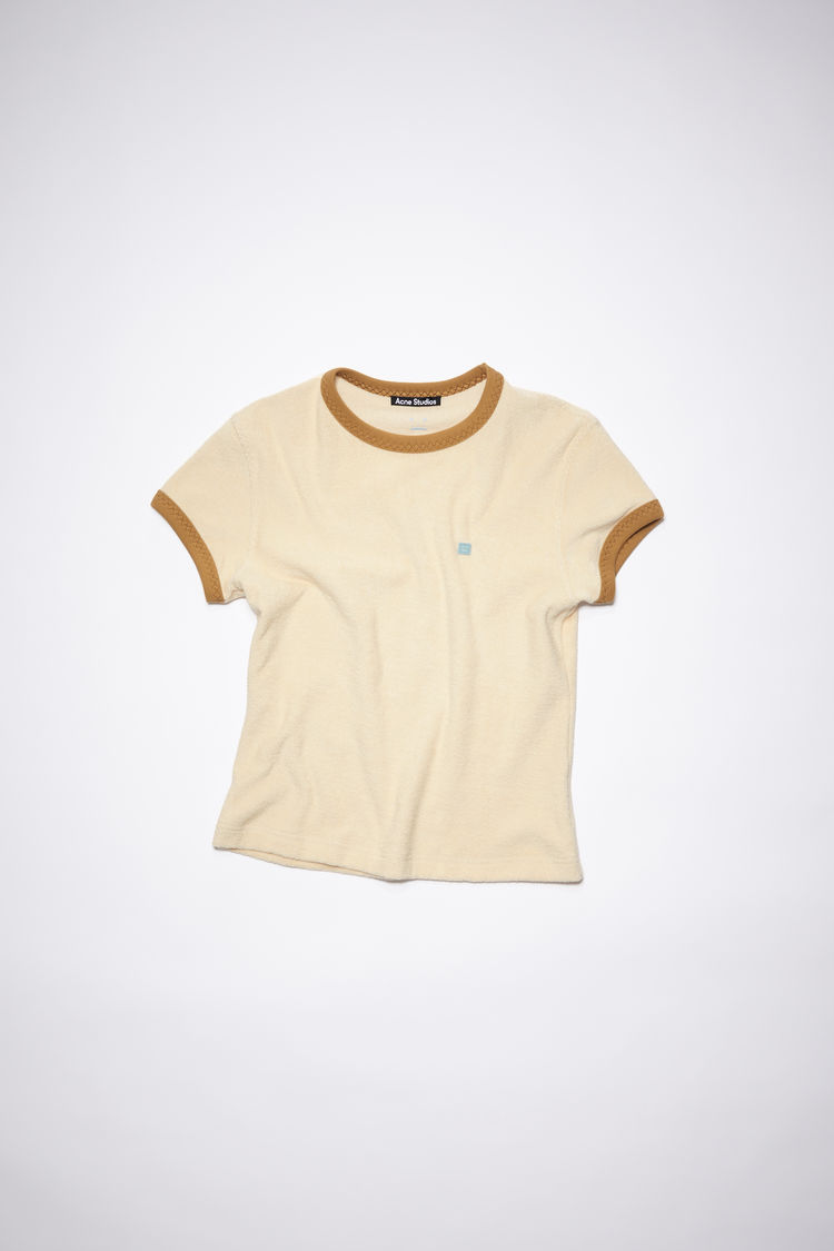 Acne Studios Kids' Towelling T-shirt In Cream Beige