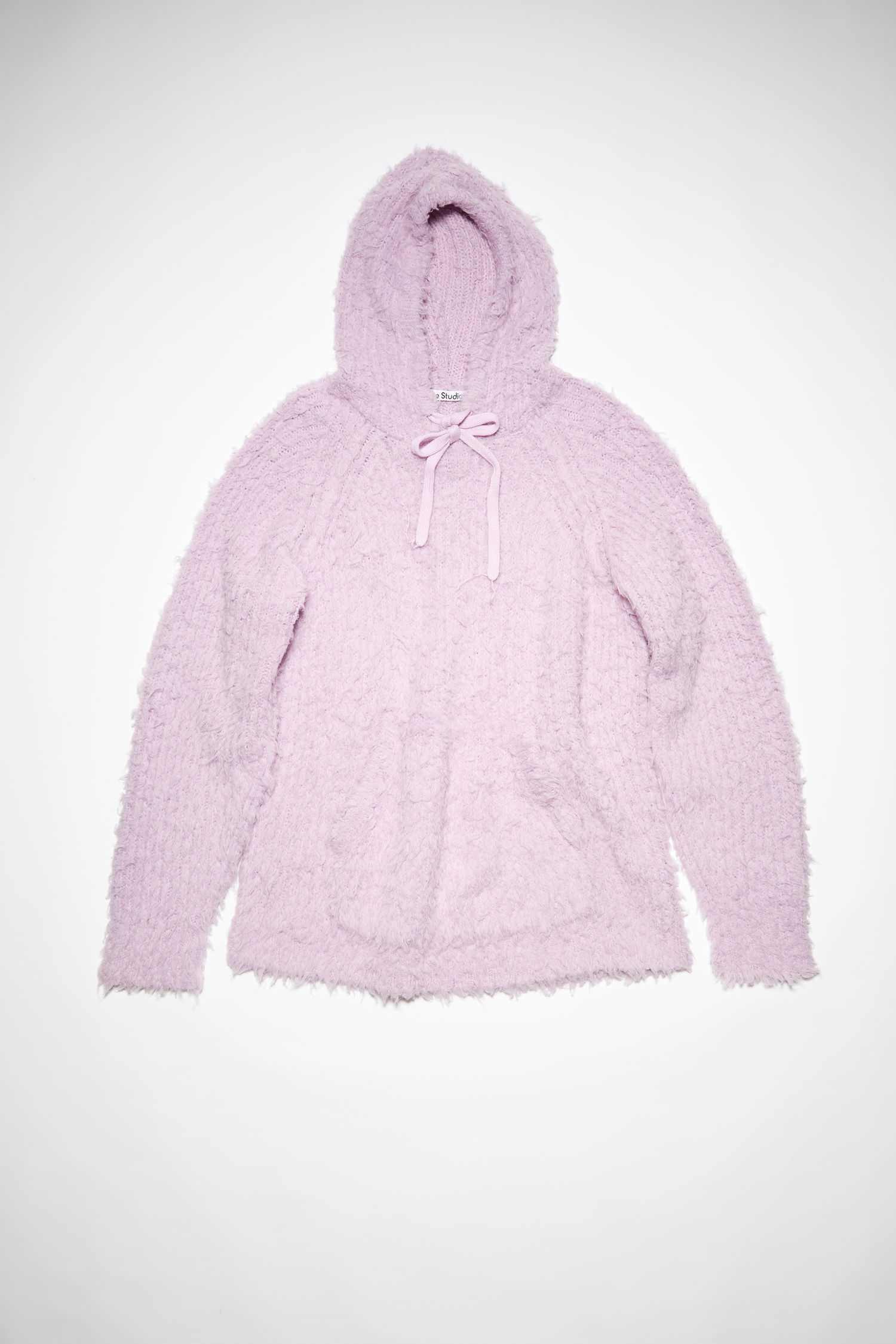 Fluffy wool-blend hoodie - Pale lilac