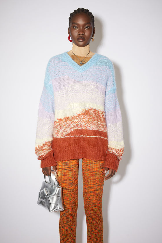Acne Studios Wolle Schalkragen aus einem Wollgemisch in Natur Damen Bekleidung Pullover und Strickwaren Pullover 