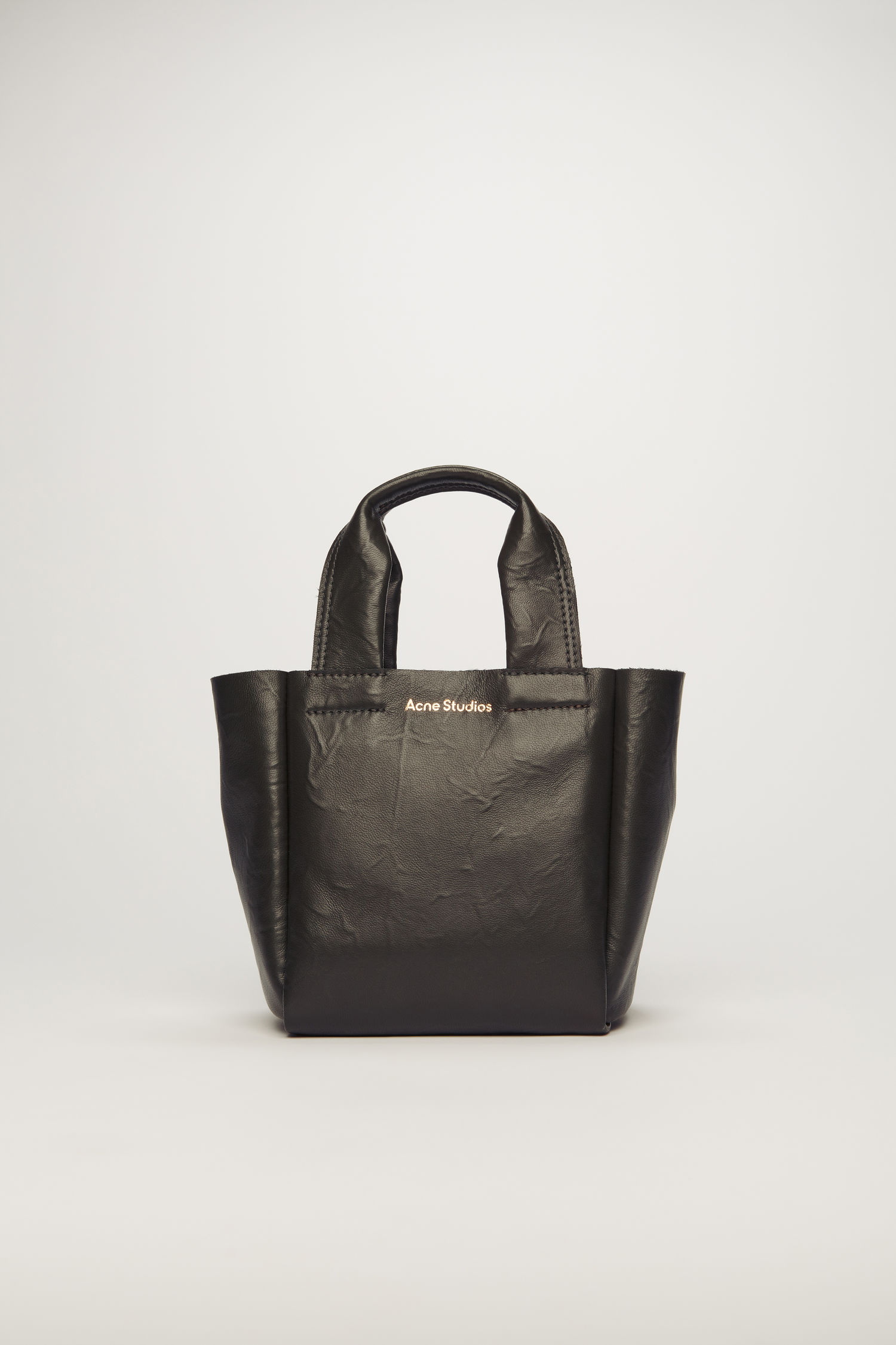 Acne Studios ミニレザートートバッグ ブラック