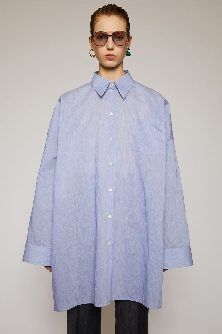 ACNE STUDIOS Oversized cotton-poplin shirt Powder blue