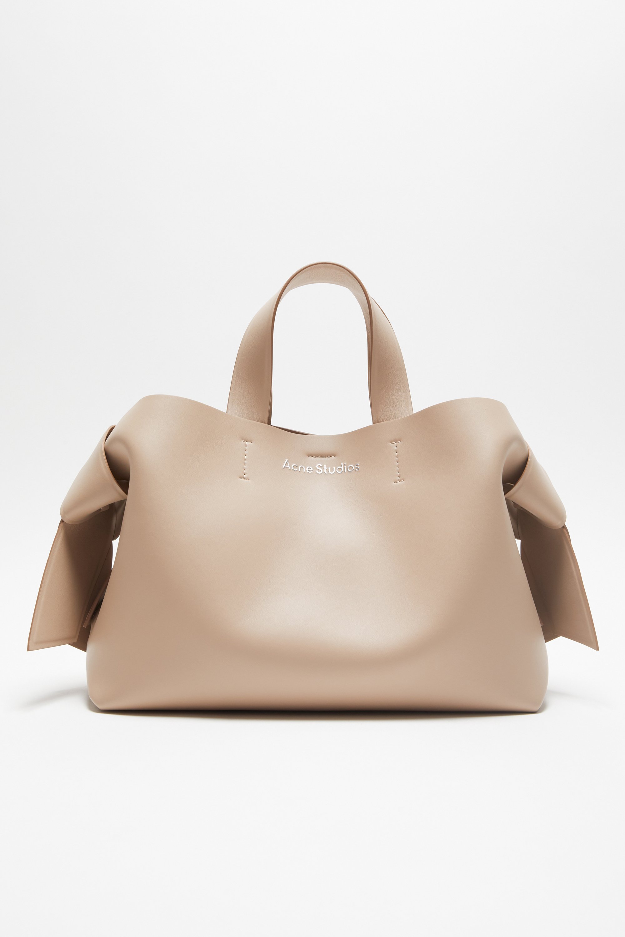 Acne Studios Musubi Logo Detailed Tote Bag In Taupe Beige