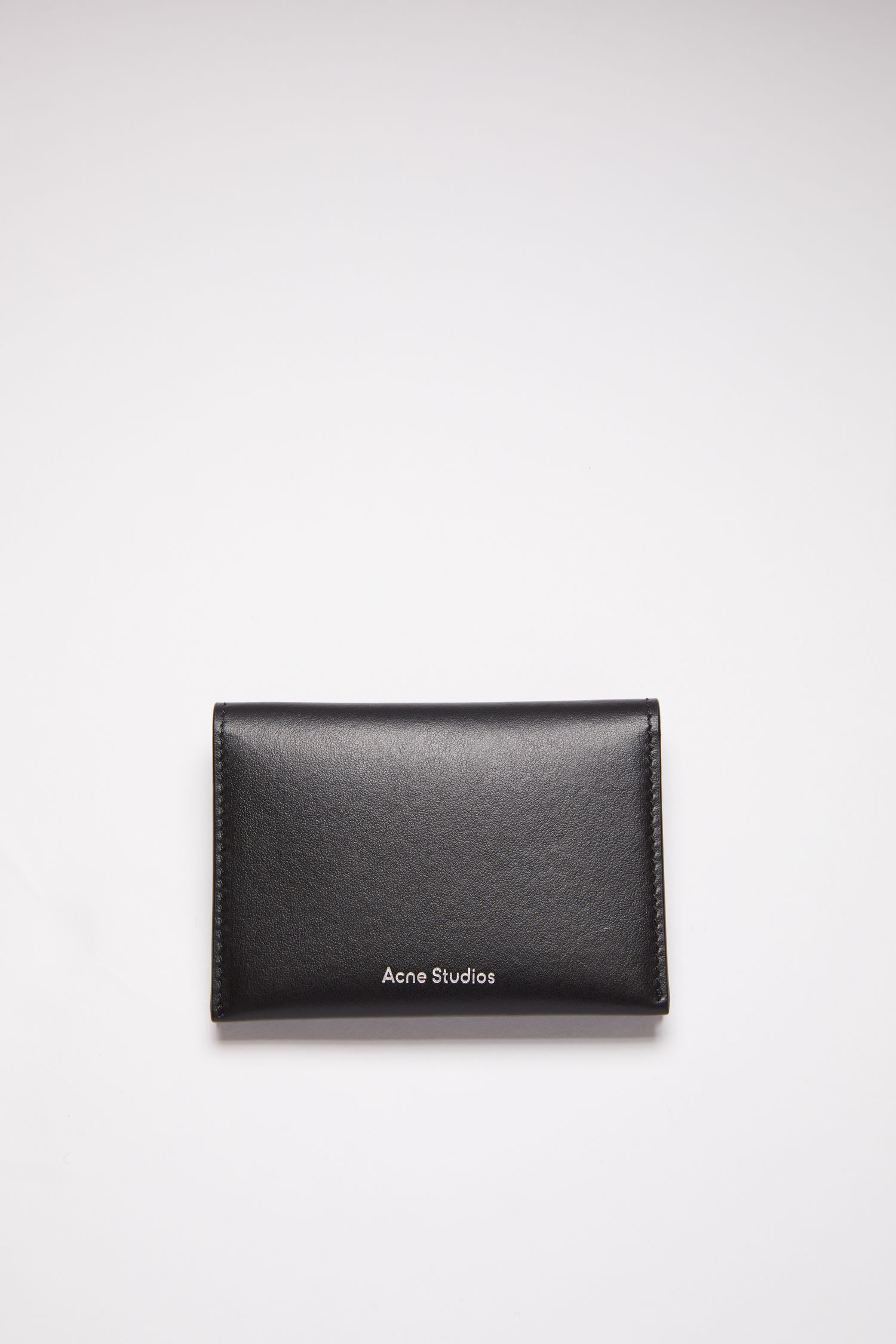 個人配送OK  黒 財布 三つ折りウォレット フォールドカードホルダー Studios Acne 折り財布