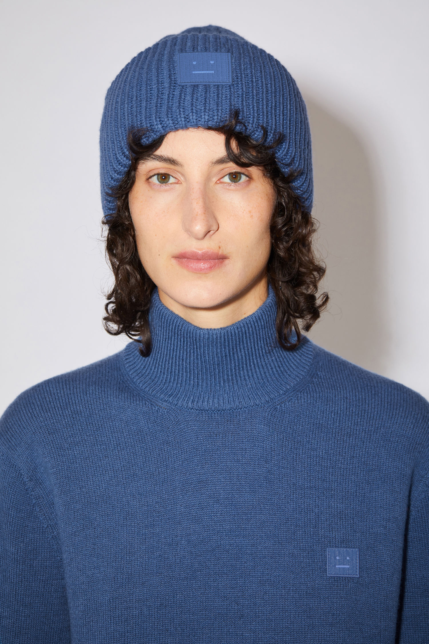 Acne Studios - Rib knit beanie hat - Dusty blue