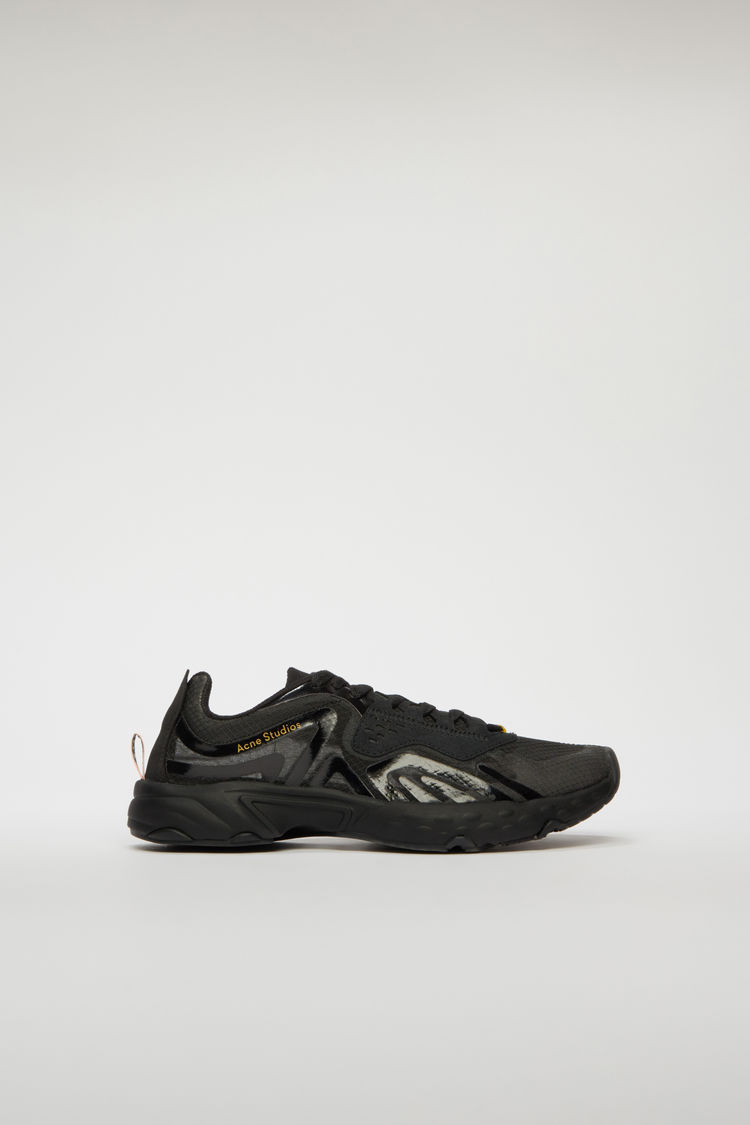 Acne Studios Fn-wn-shoe000274 Black/black/black Trail Sneakers In Black,black,black