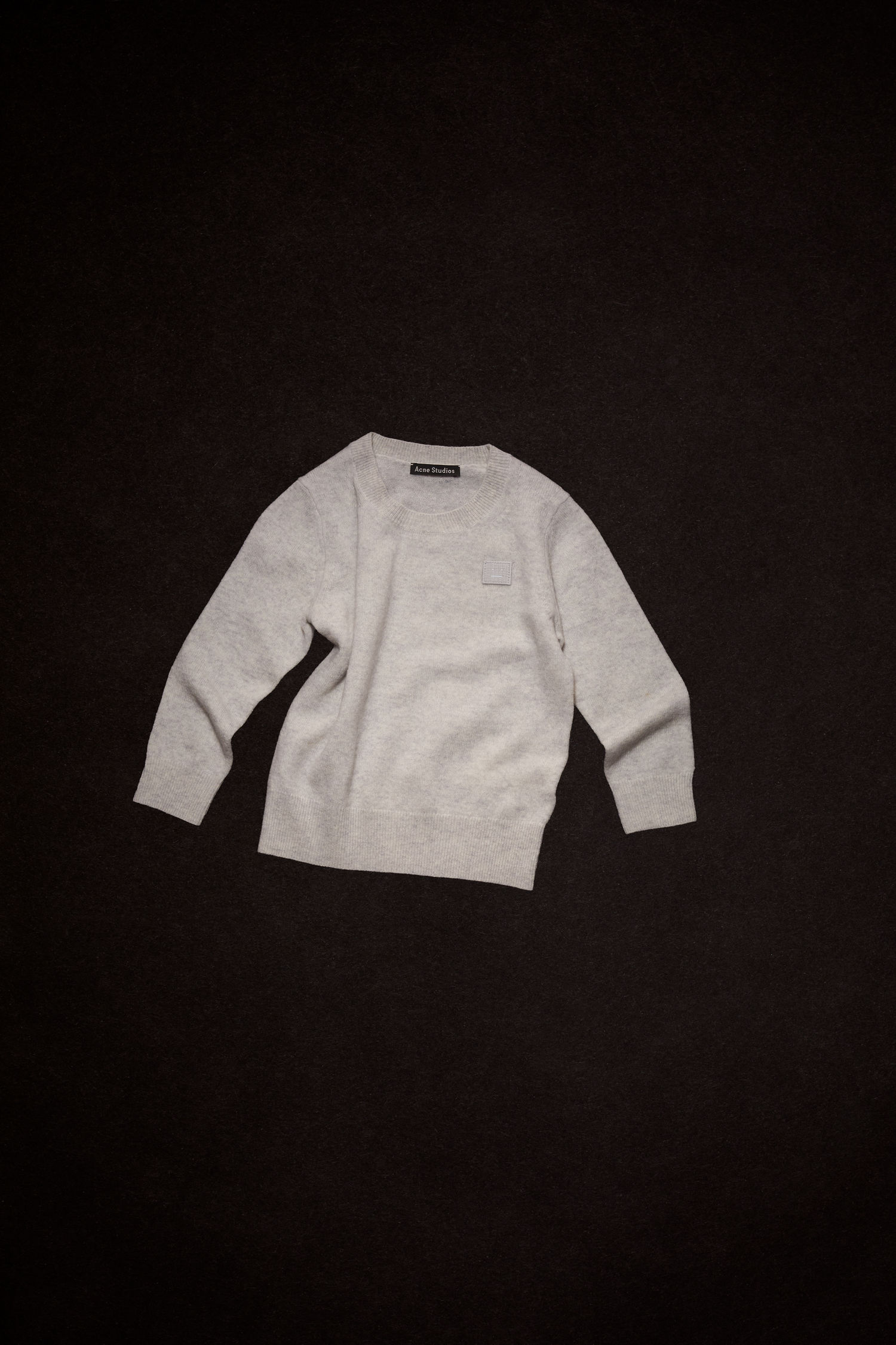 아크네 스튜디오 키즈 스웨터 Acne Studios Childrens face-patch sweater - Light Grey Melange