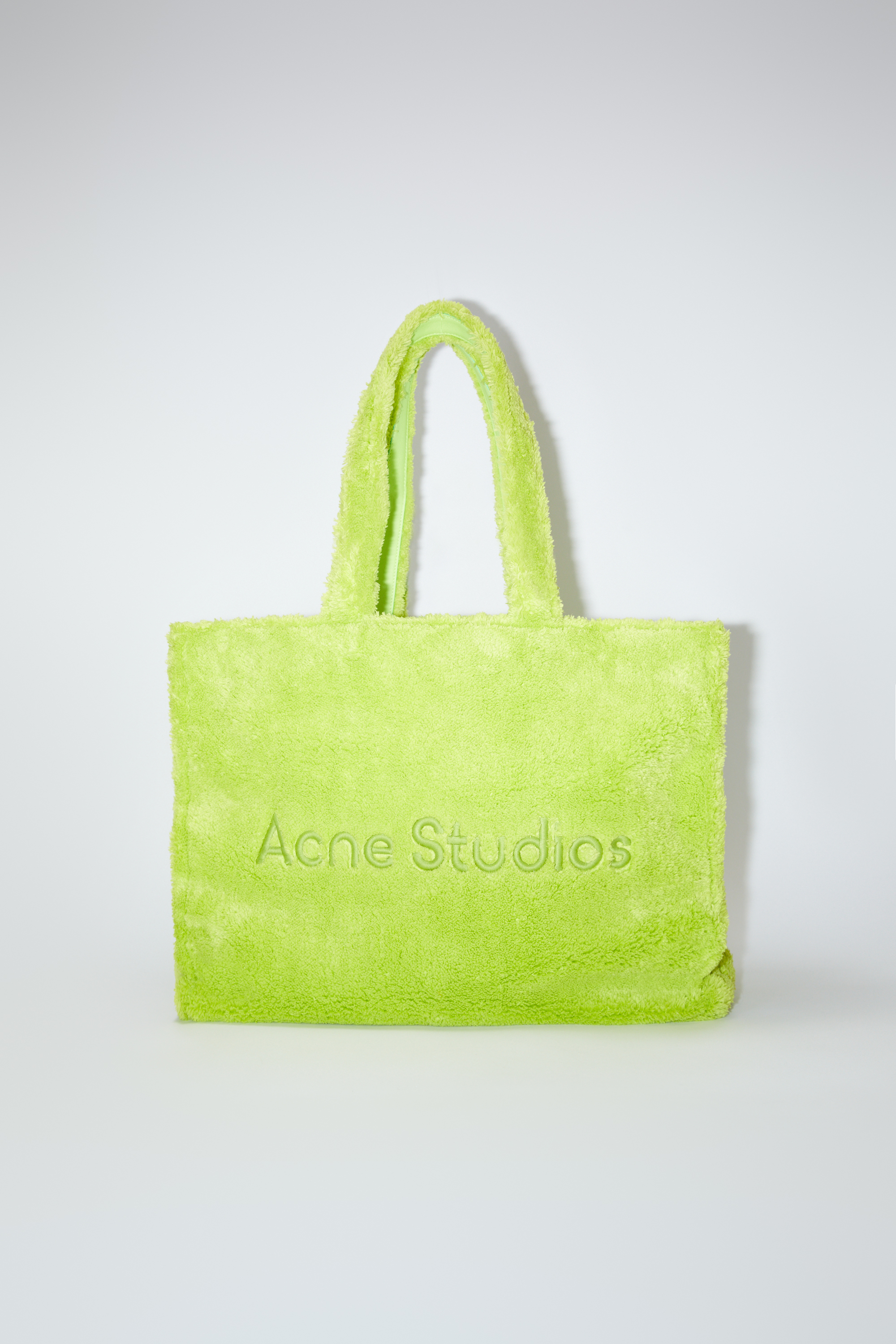 ACNE STUDIOS FURRY LOGO SHOULDER TOTE BAG