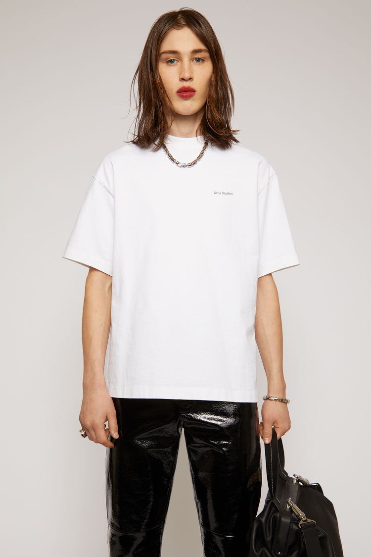 Acne Studios Dinosaur Print T-shirt Optic White