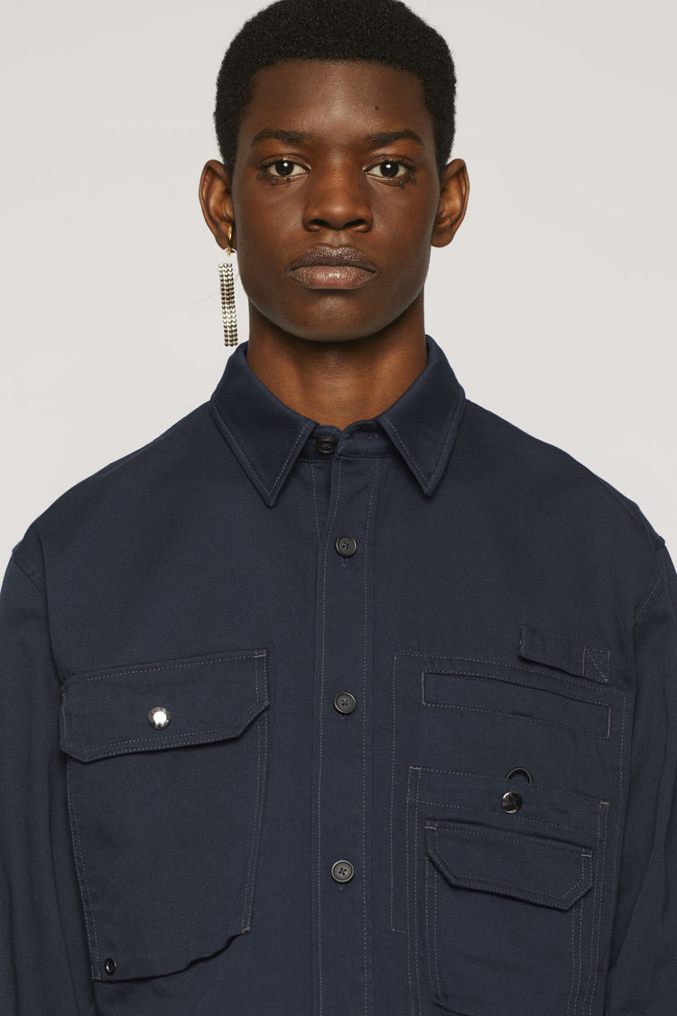 【極美品】Acne Studios COTTON BLEND OVERSHIRT Acne Studios Cotton-blend twill overshirt Acne Studios