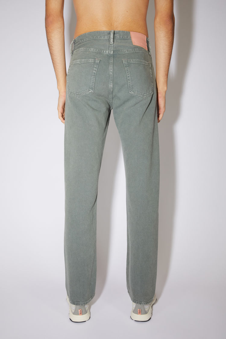 Acne Studios 1996 Chalk Moss Moss Green In Classic Fit Jeans