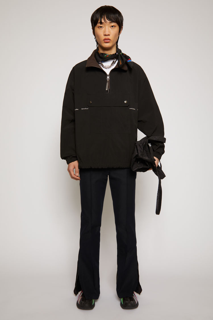 Acne Studios Half-zip Logo-print Jacket Black