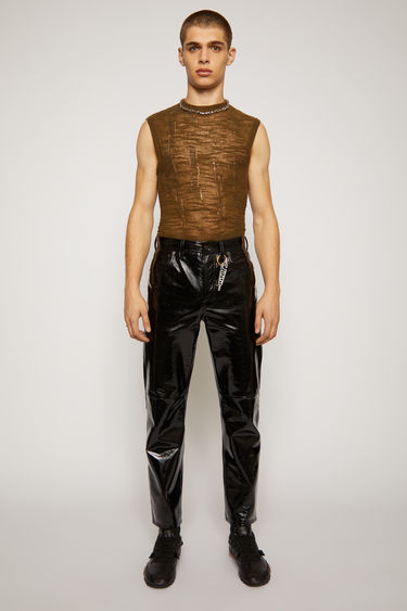 acne studios leather trousers