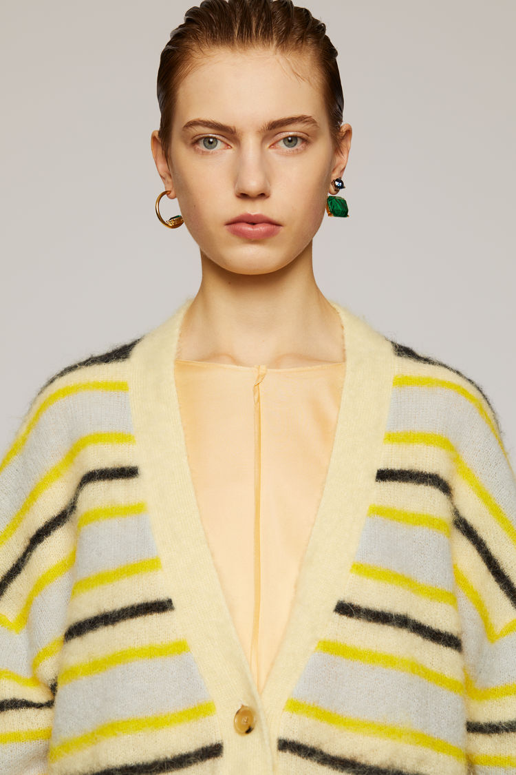 ACNE STUDIOS Striped cardigan Yellow/multi