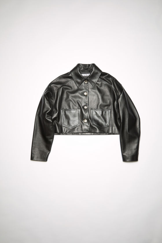 acne studios black leather jacket